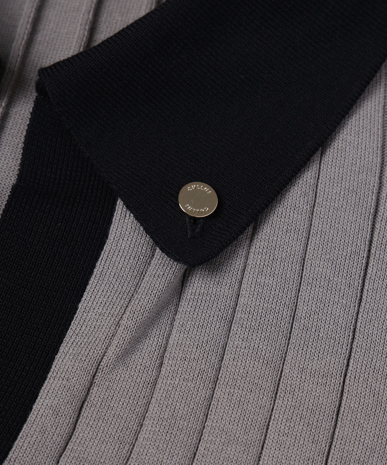 Wide Rib Skipper Collar Short Sleeve Knit CULLNI