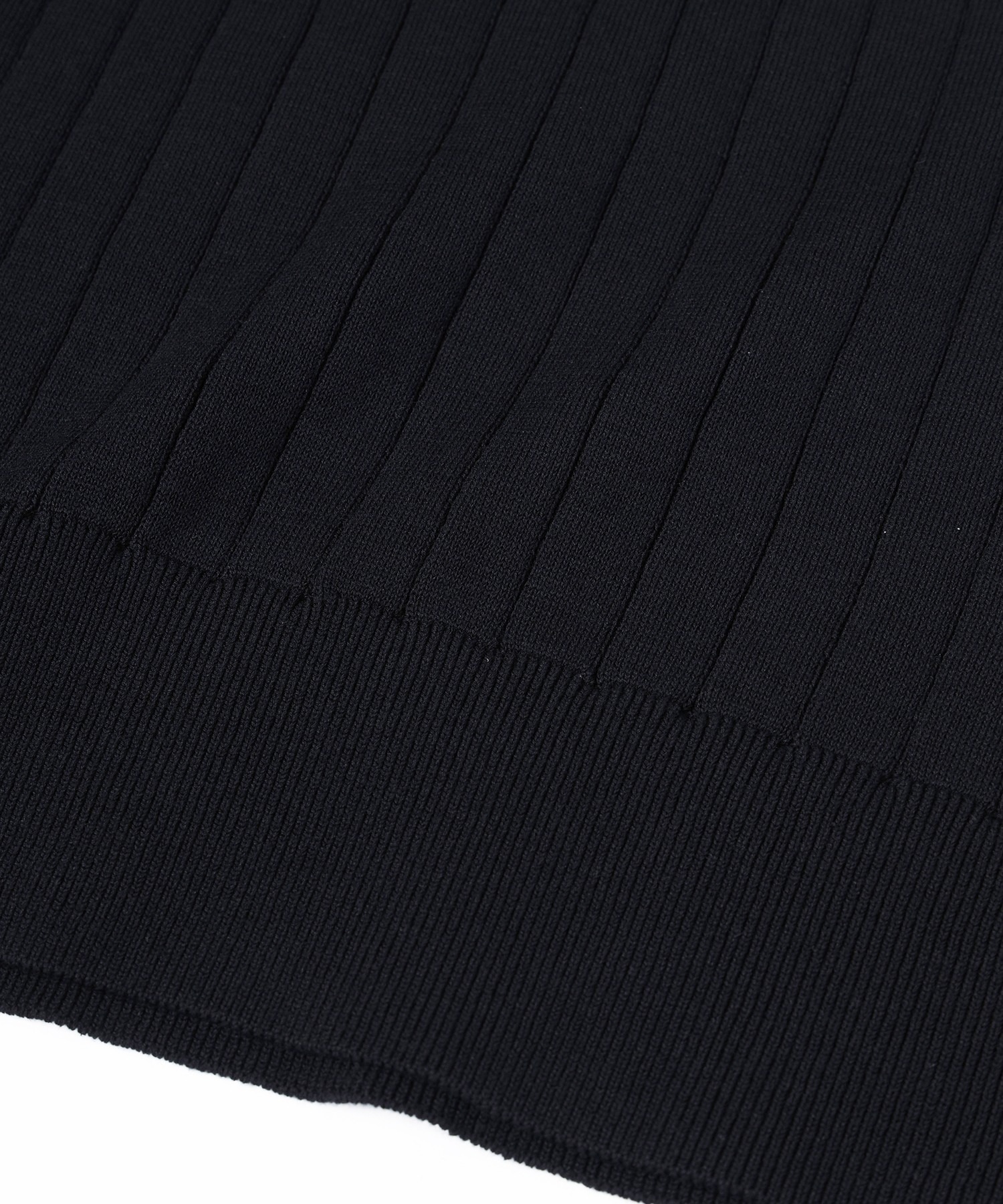 Wide Rib Skipper Collar Short Sleeve Knit CULLNI