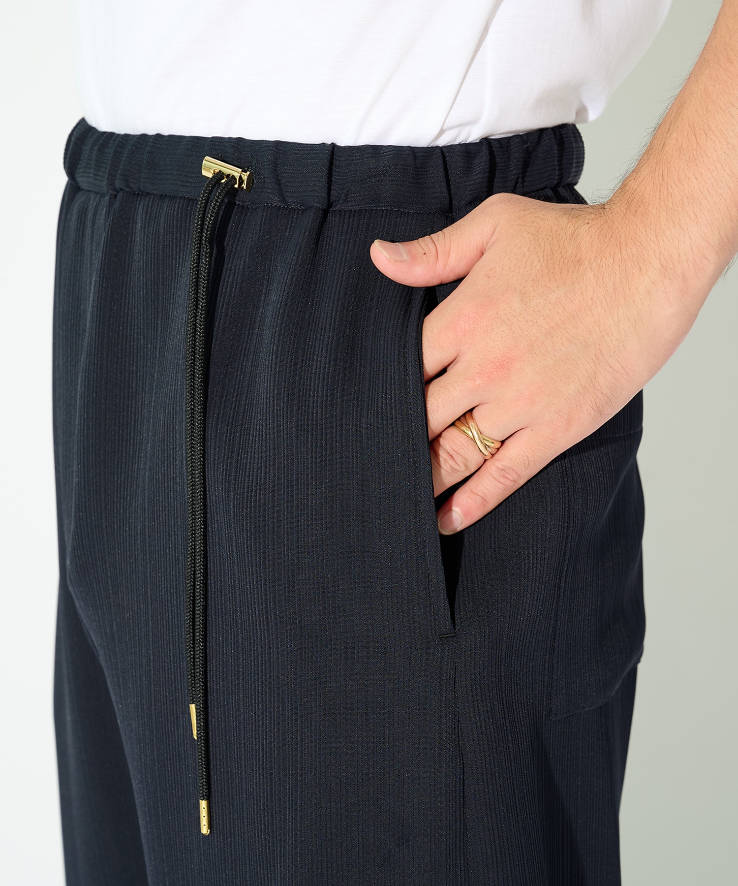 別注 Cord pique Drawstring Relaxed Pants CULLNI
