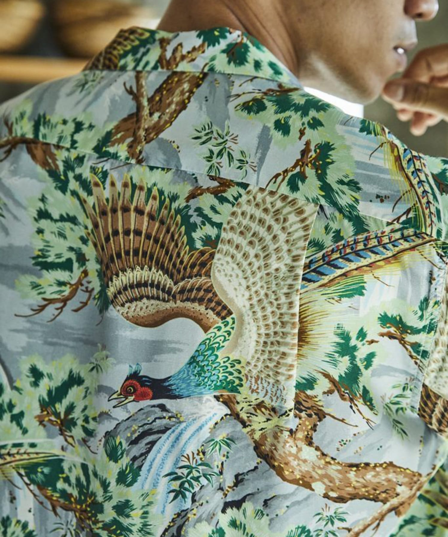 PEACOCK GARDEN HAWAIIAN SHIRT orSlow