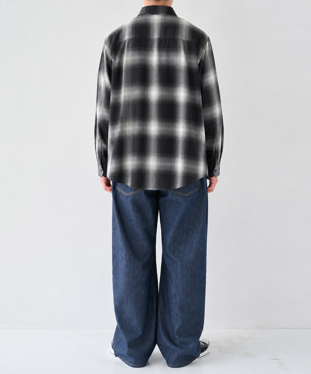 Fine Wool Smooth Check Shirts STUDIOUS