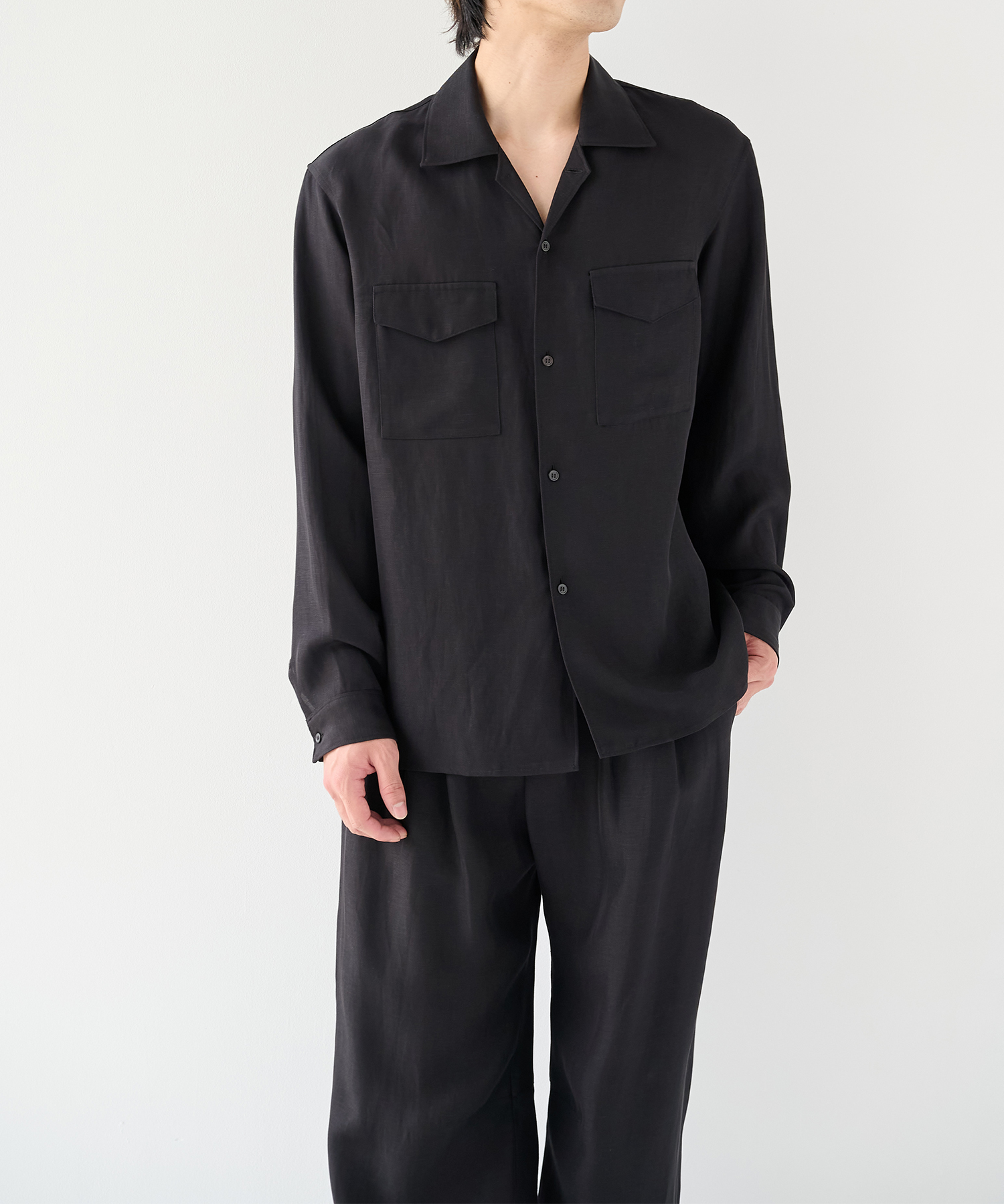 Noseason Linen Open Shirts STUDIOUS