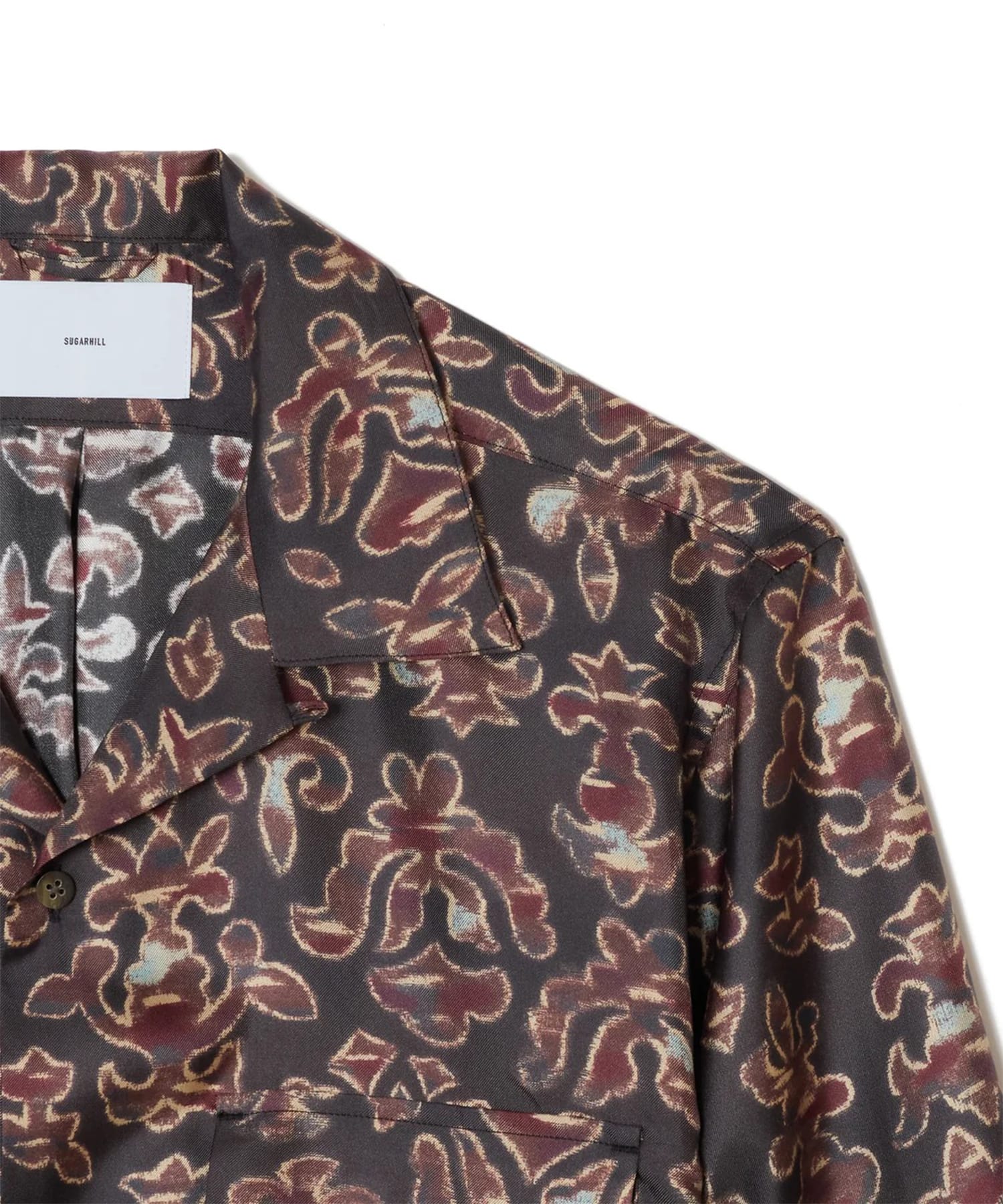 SILK OPEN COLLER SHIRT SUGARHILL