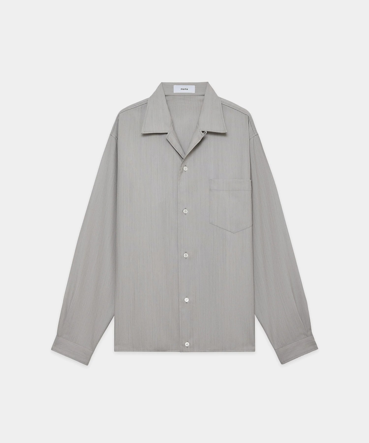 OPEN COLLAR L/S SHIRT WITH HEM TAB MARKAWARE/marka