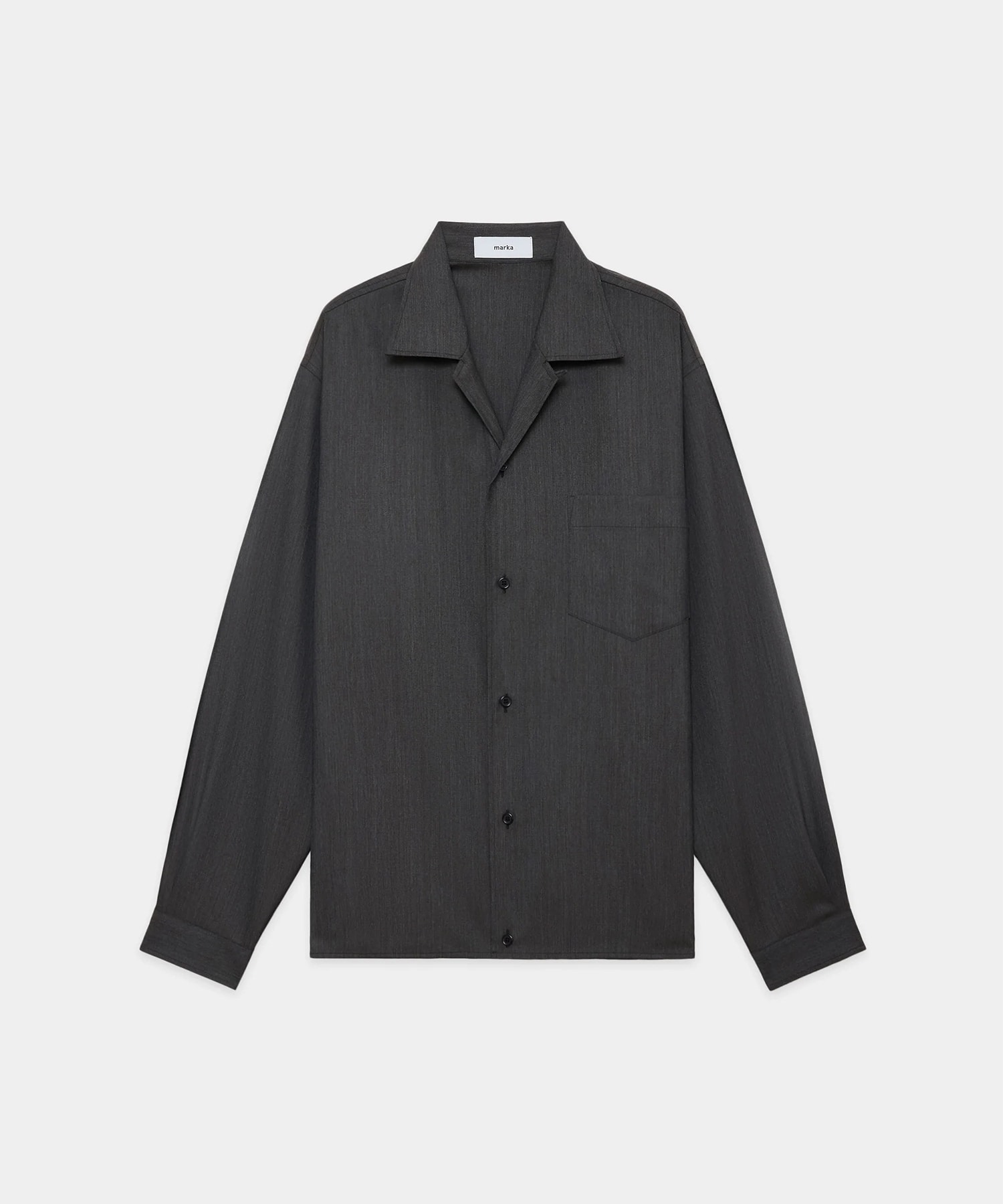 OPEN COLLAR L/S SHIRT WITH HEM TAB MARKAWARE/marka