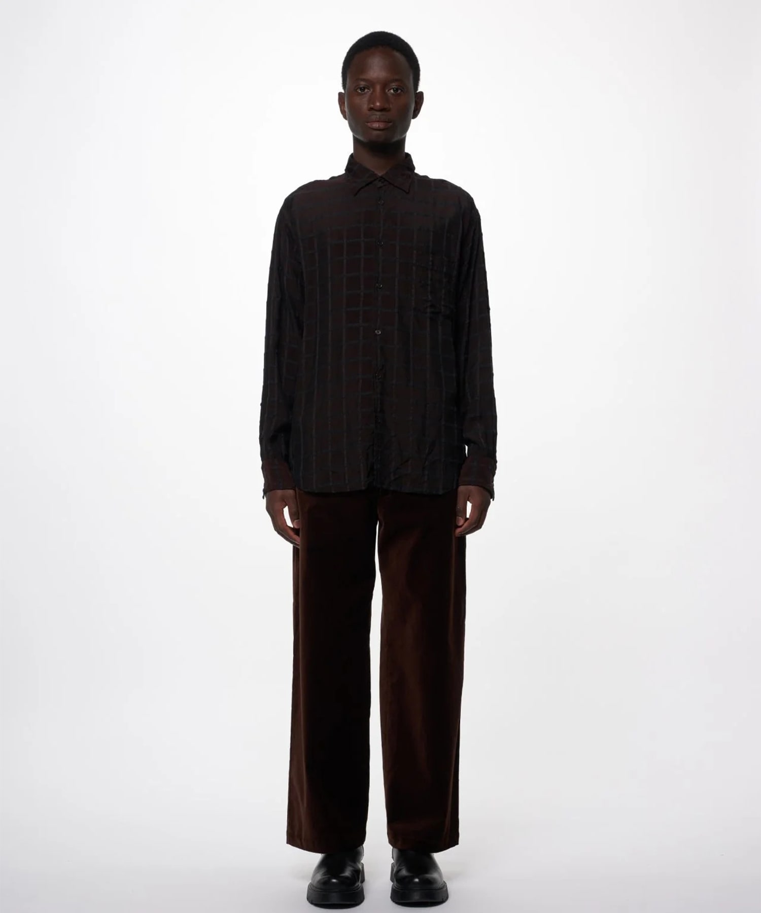 SEMI SPREAD COLLAR SHIRT MARKAWARE/marka