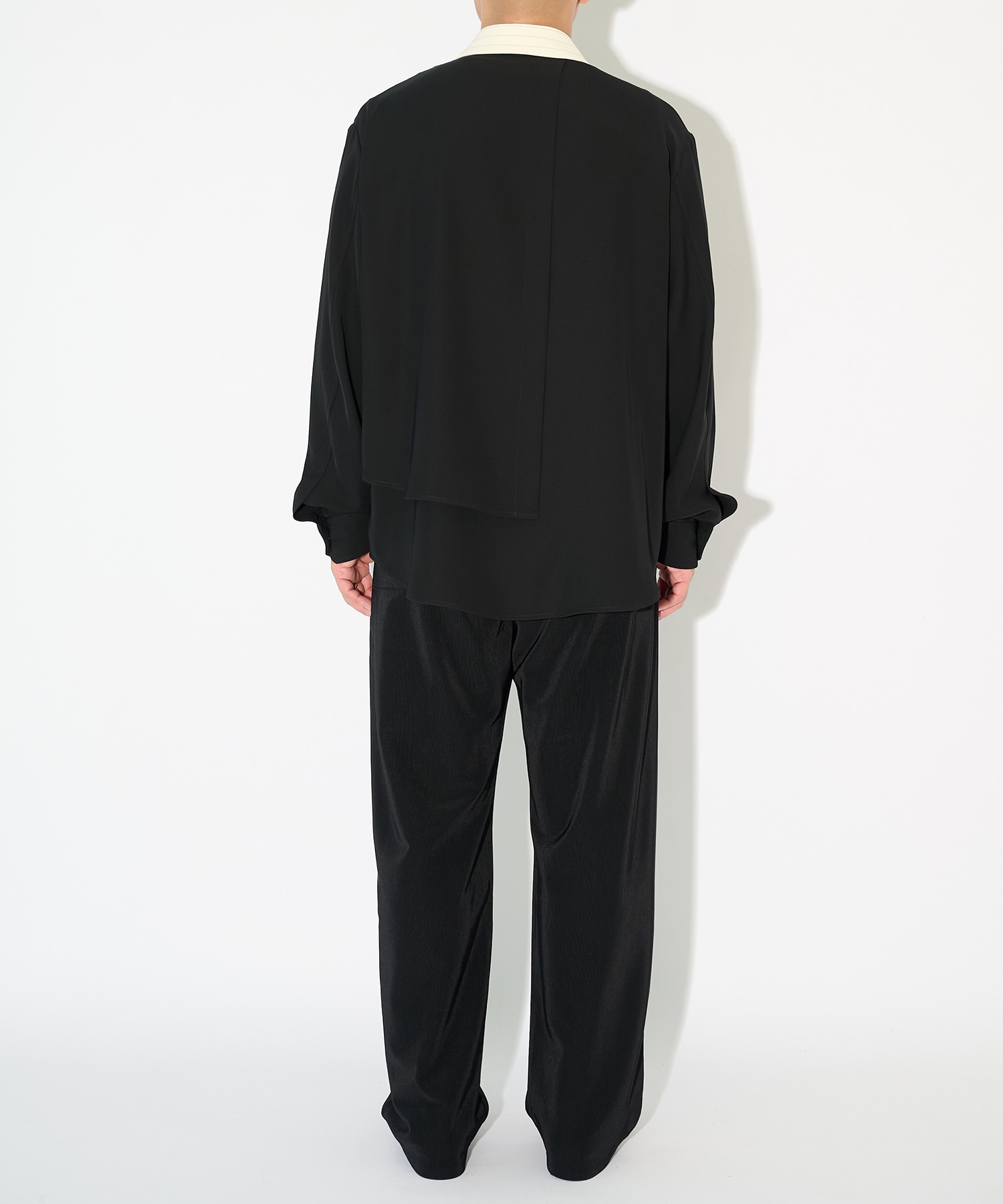 Double Satin Asymmetrical Layered Shirt CULLNI