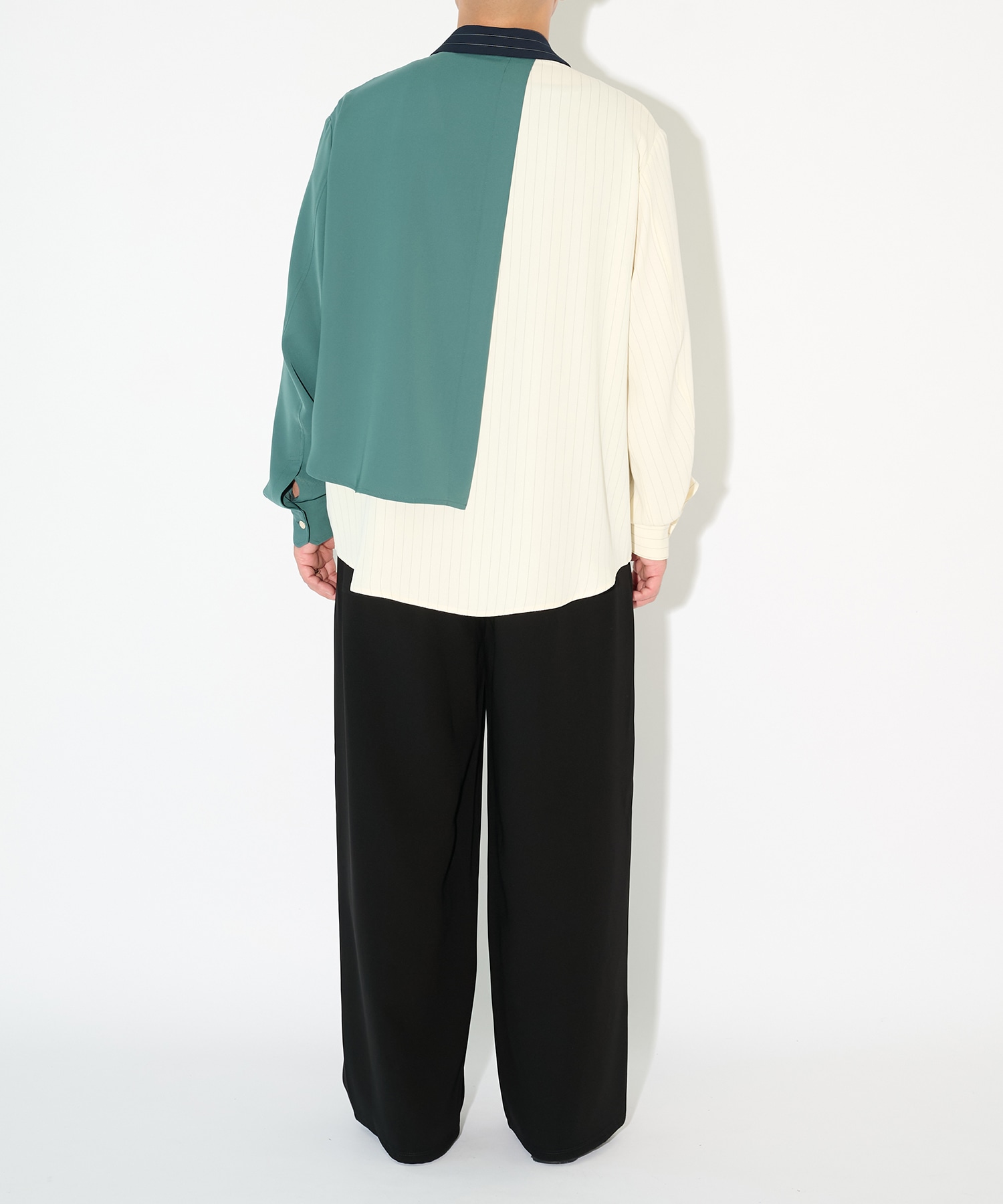 Double Satin Asymmetrical Layered Shirt CULLNI
