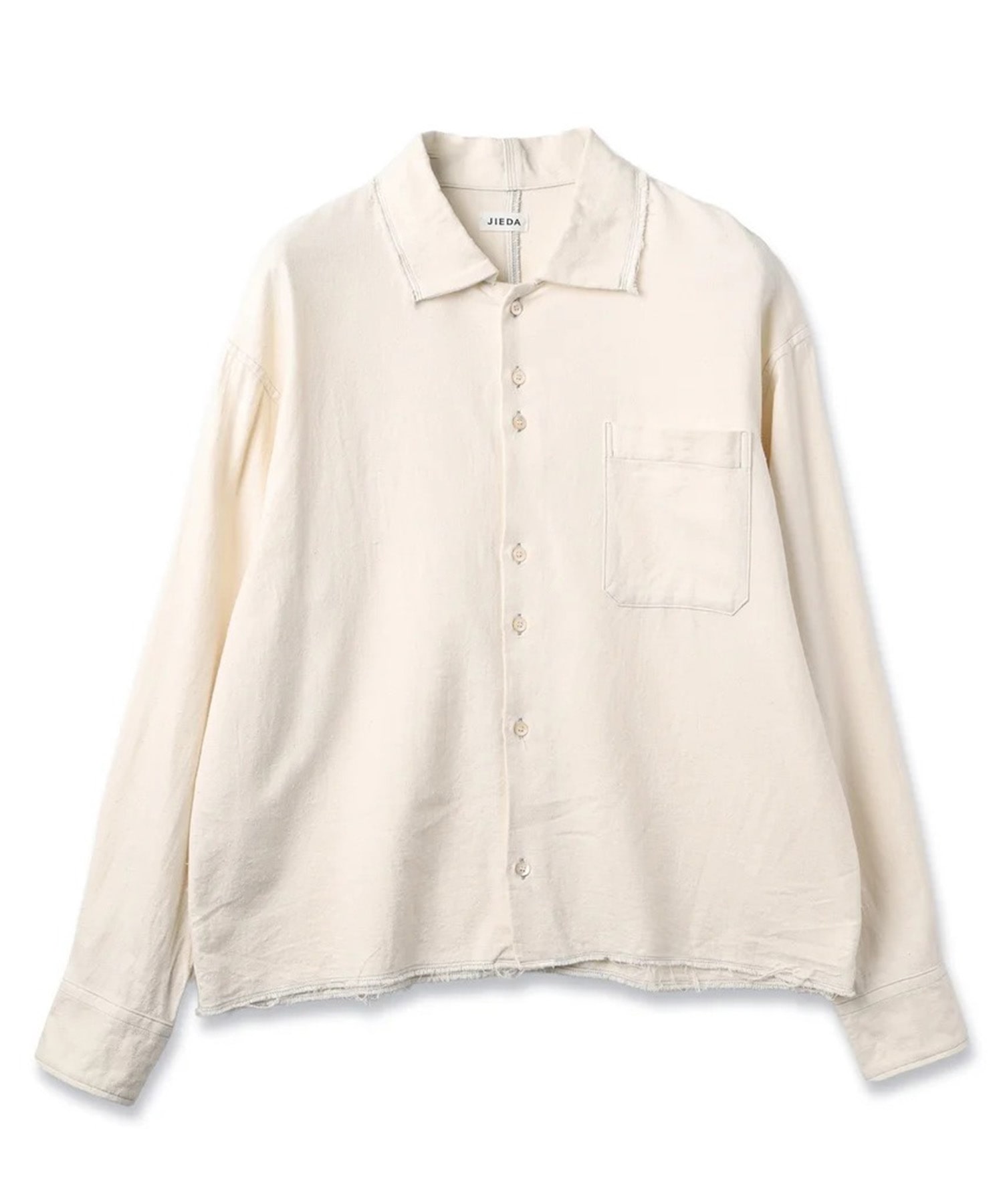 COTTON SILK CUT-OFF SHORT SHIRT JieDa