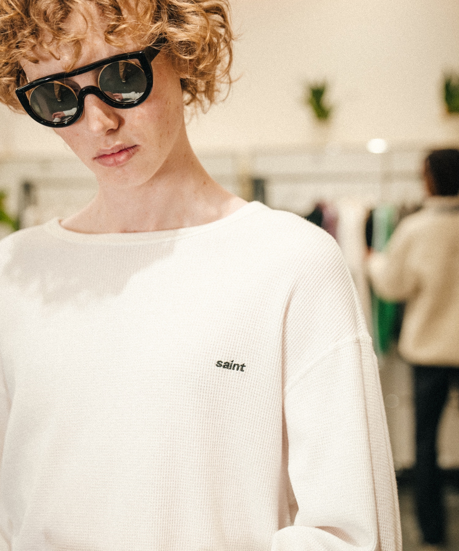 THARMAL LS T-SHIRT / THARMAL / WHITE / SM-MK1-0000-022 SAINT M××××××
