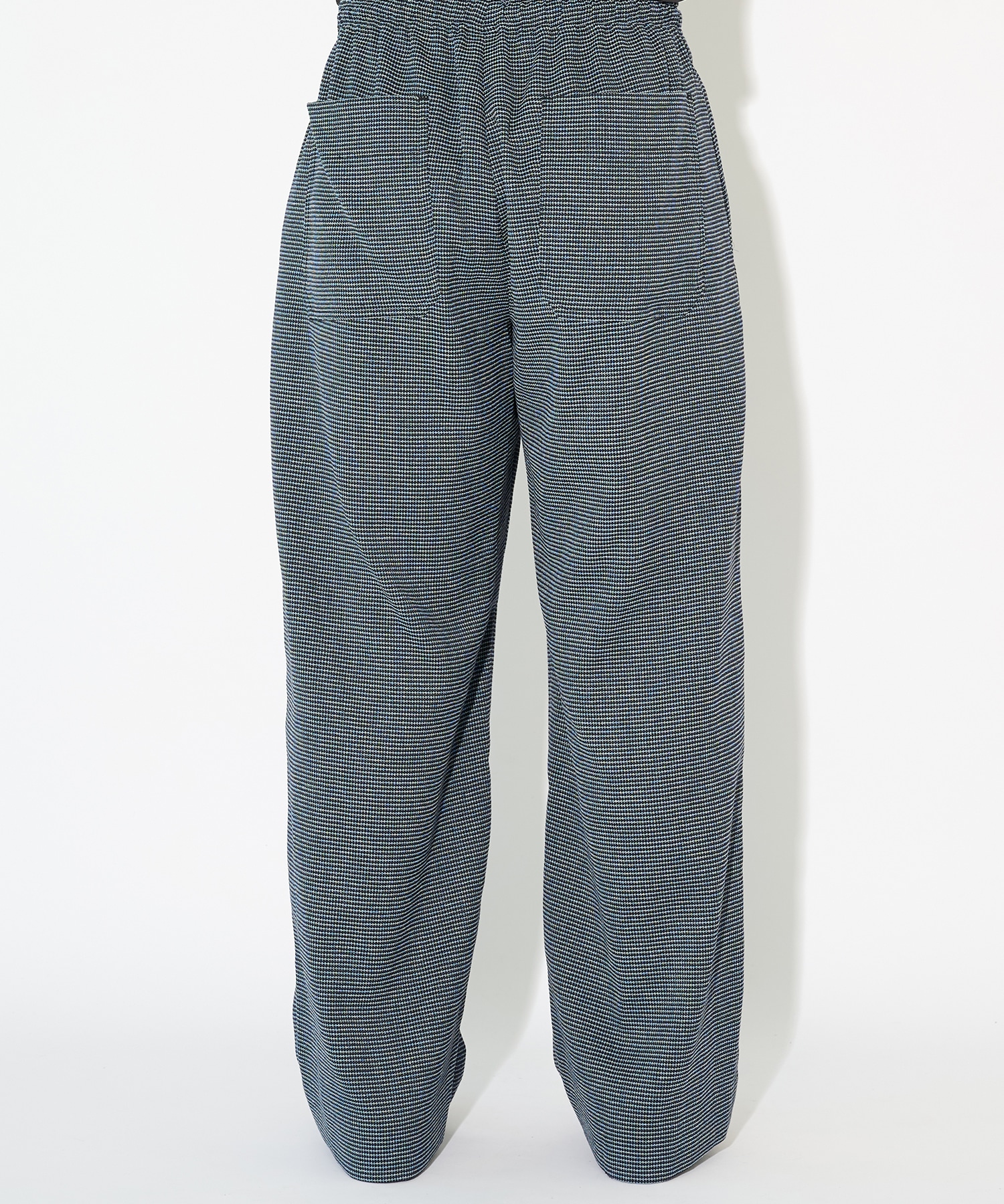 Mix Yarn Mesh Drawstring Wide Pants CULLNI