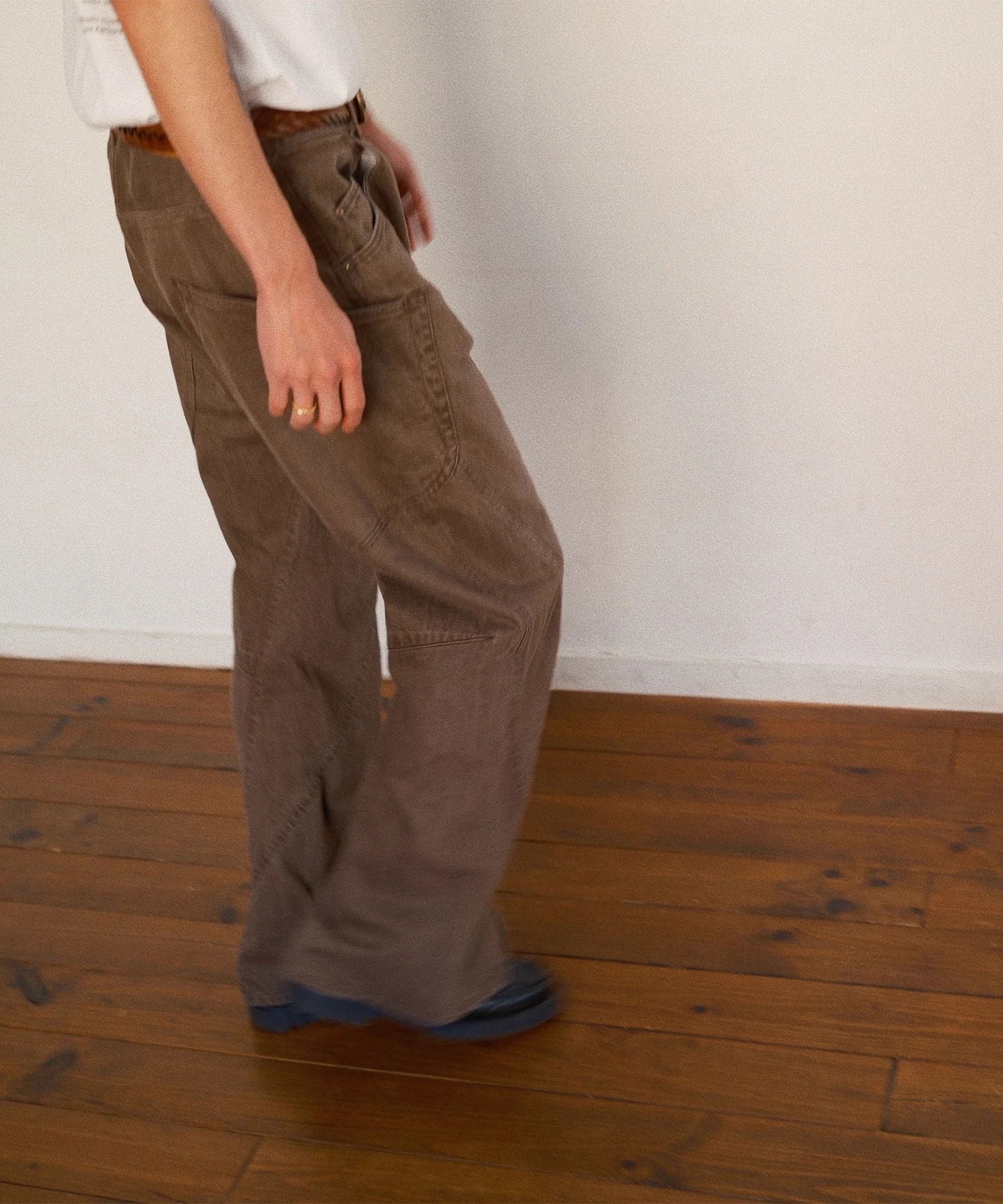 3D cutting denim pants KHOKI