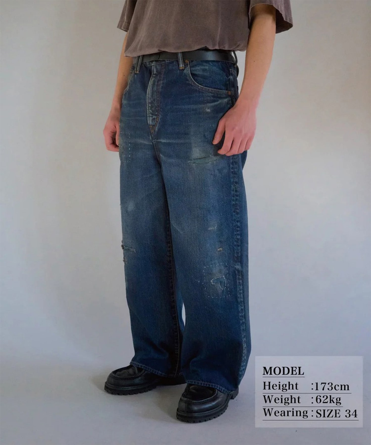 REMAKED WIDE 5P DENIM PANTS ANACHRONORM
