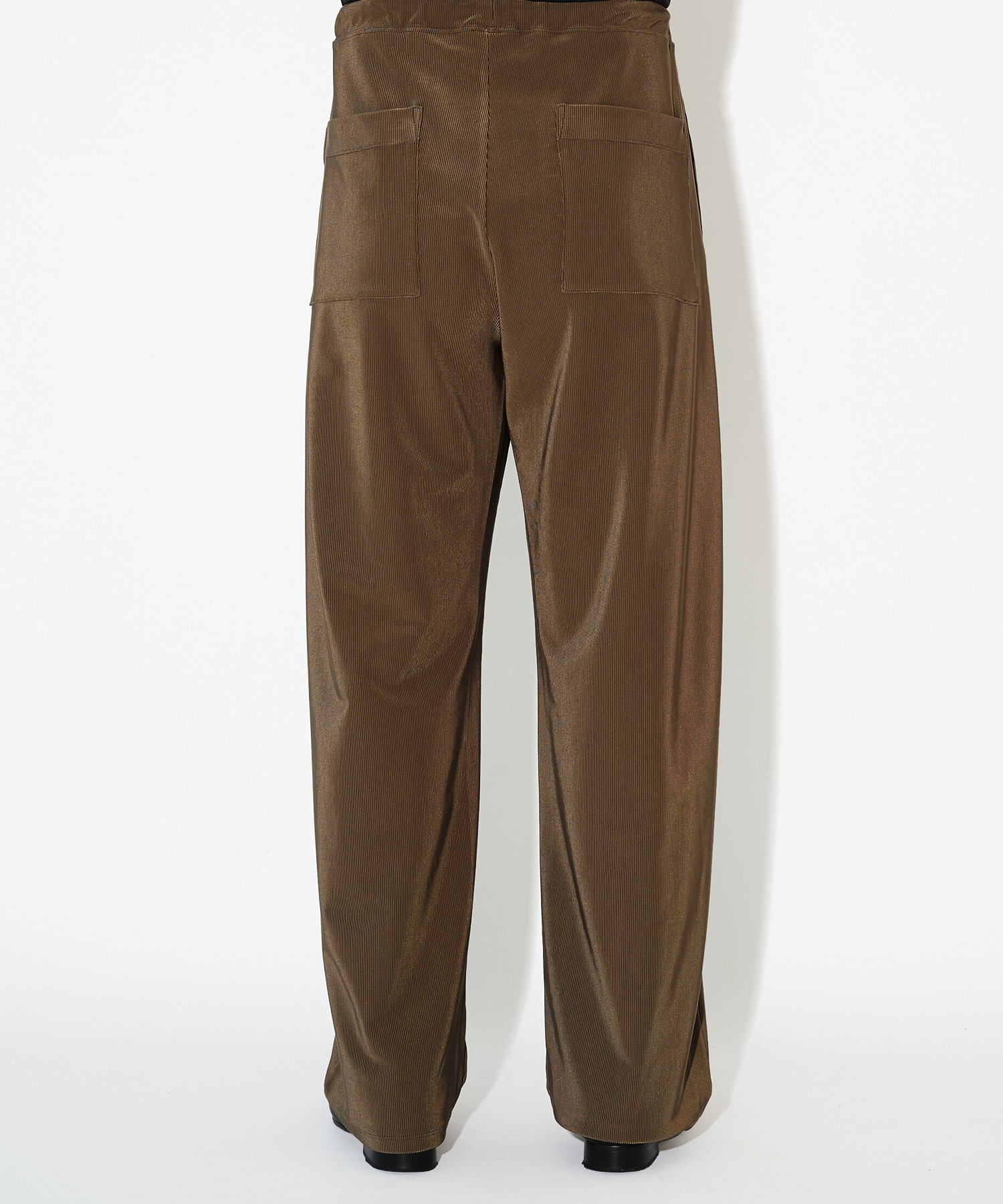Stretch Fiber Cord Pique Drawstring Wide Pants CULLNI