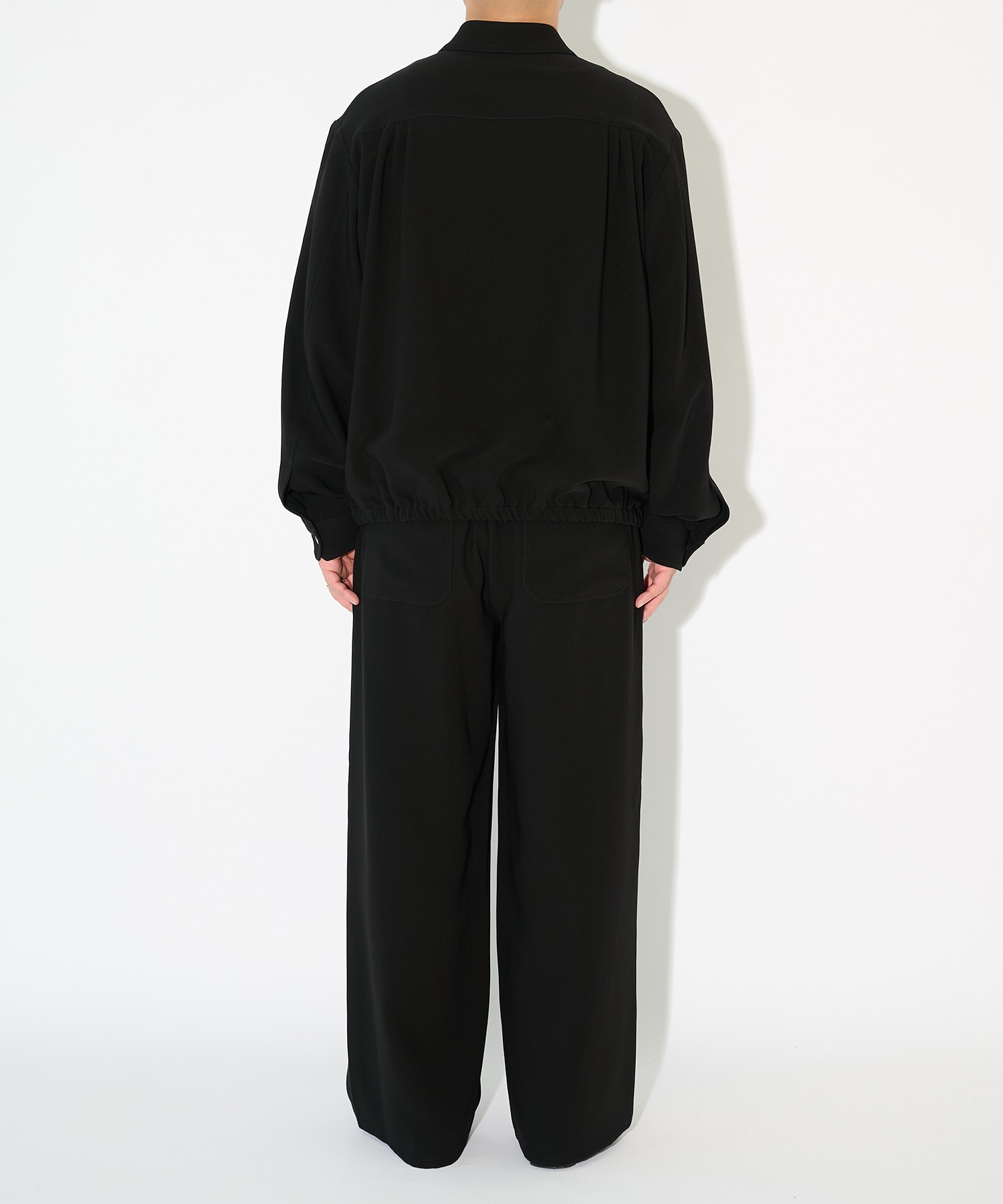 Triacetate Airy Cloth Long Sleeve Shirt Blouson CULLNI