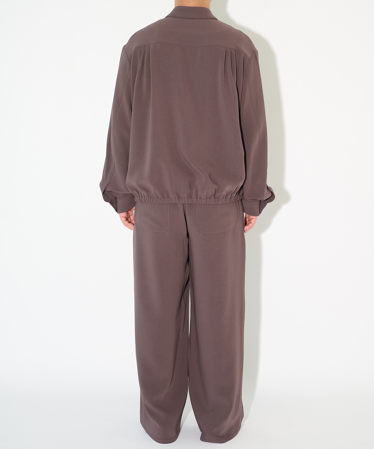 Triacetate Airy Cloth Long Sleeve Shirt Blouson CULLNI