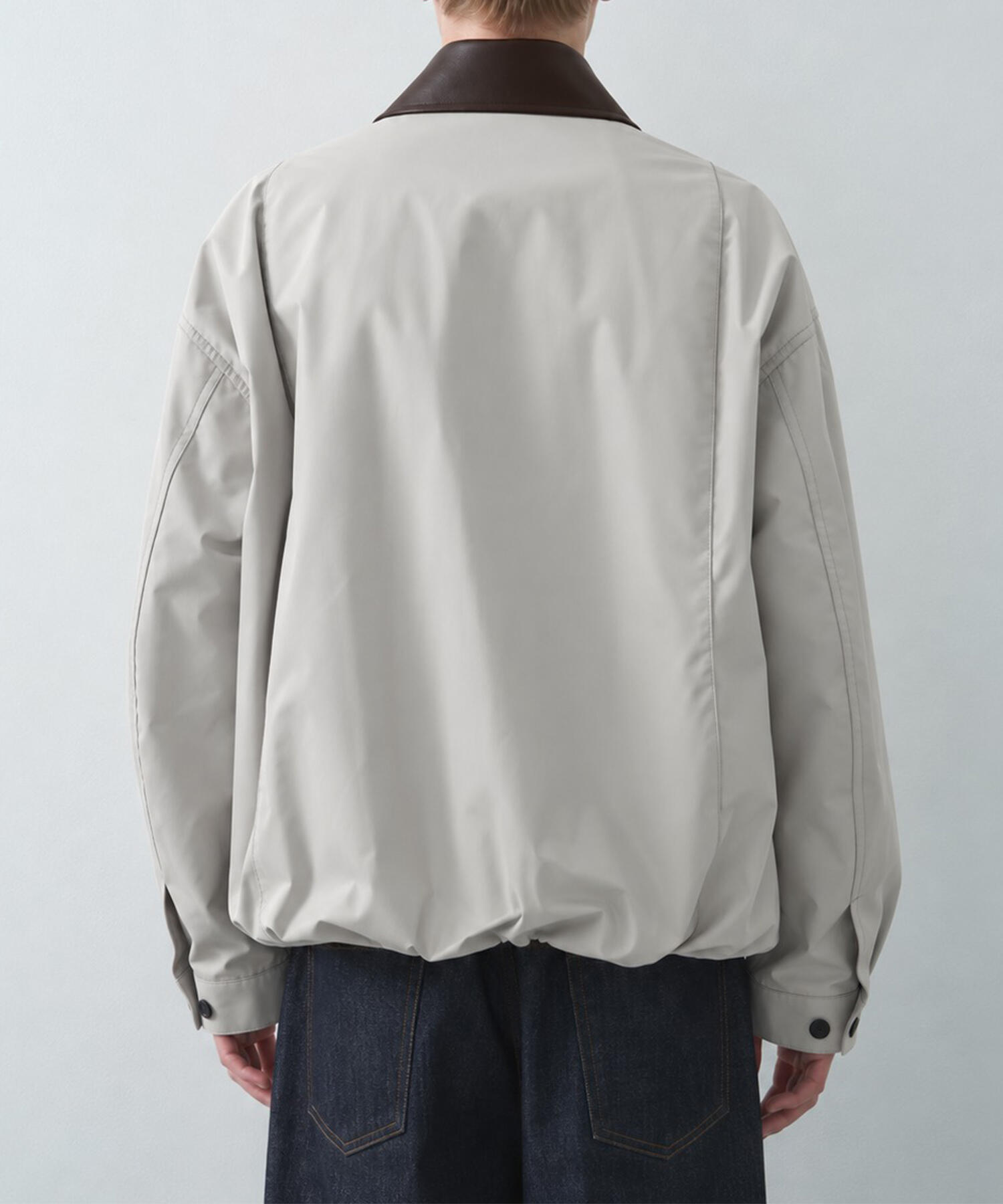 Leather collar Balloon Blouson STUDIOUS
