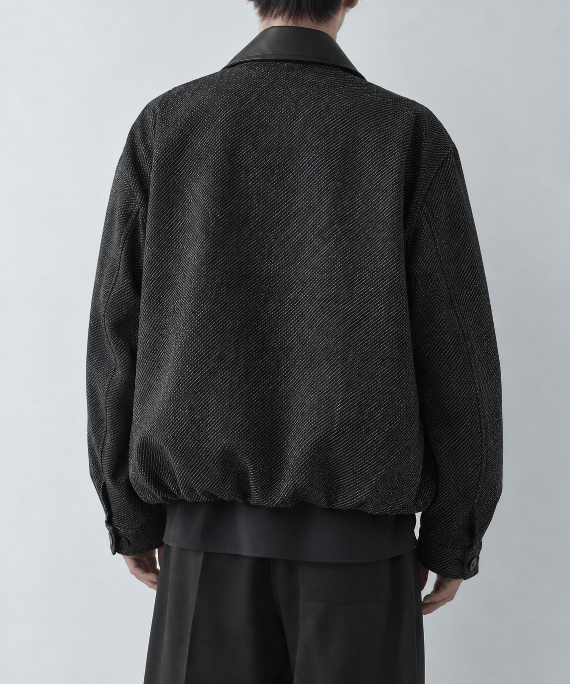 Leather collar Balloon Blouson STUDIOUS