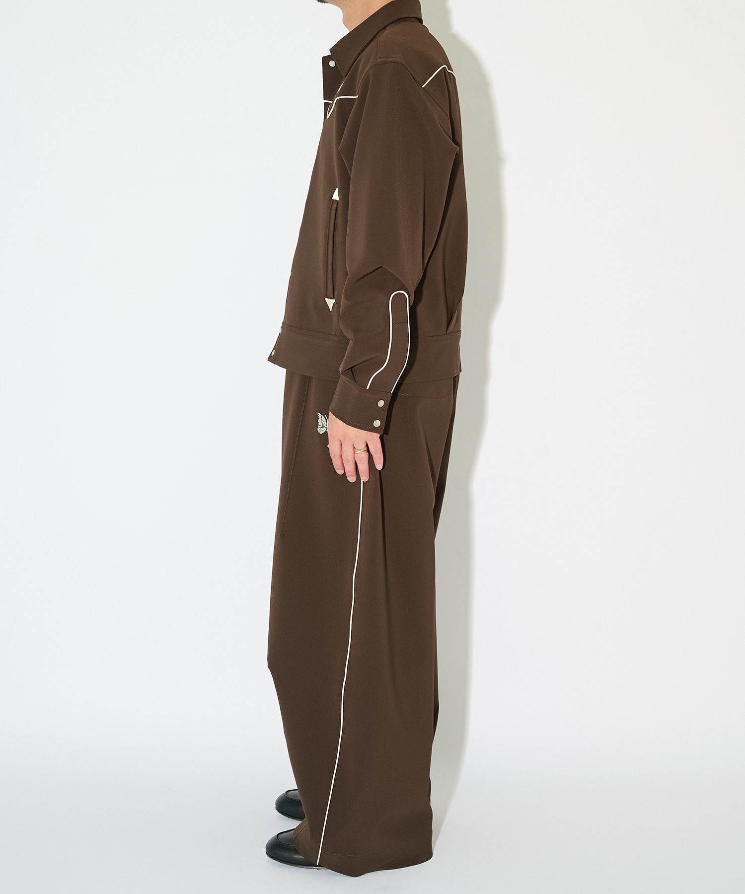別注 Piping Cowboy Jacket-Poly Double Cloth NEEDLES