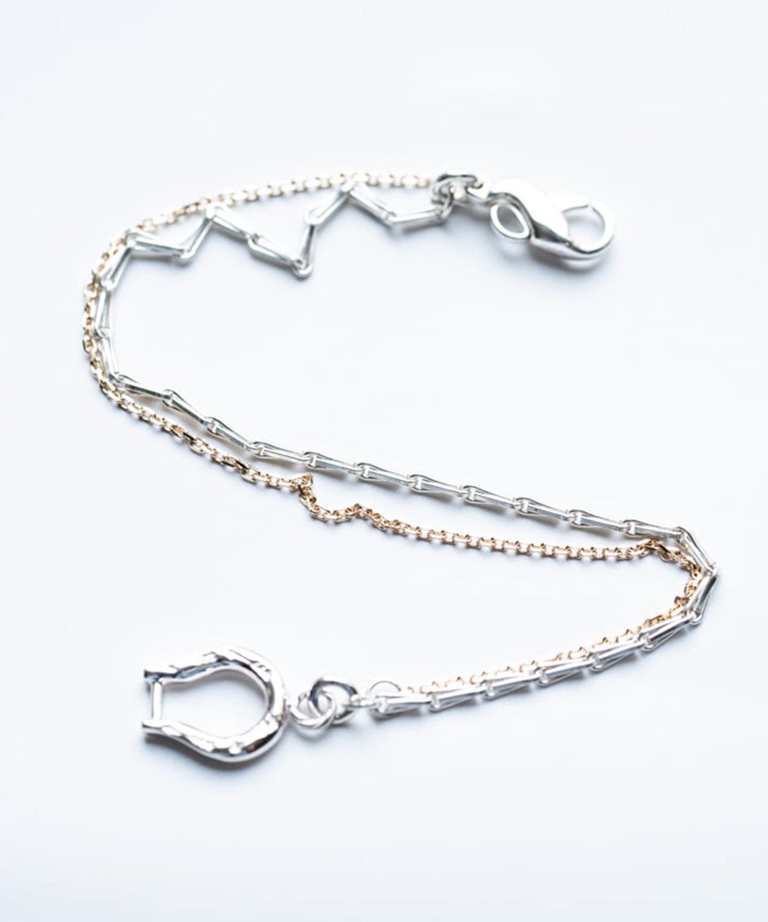 BN-091 K10 Horse shoe combination bracelet (TYPE A) WAKAN SILVER SMITH