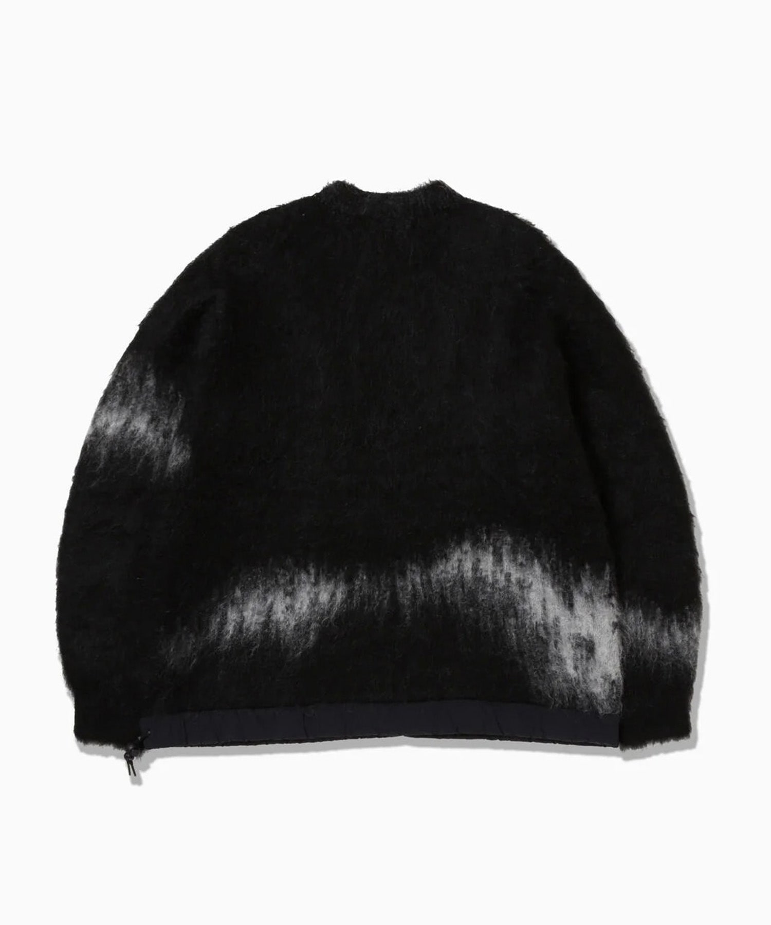 jacquard shaggy knit crew neck and wander