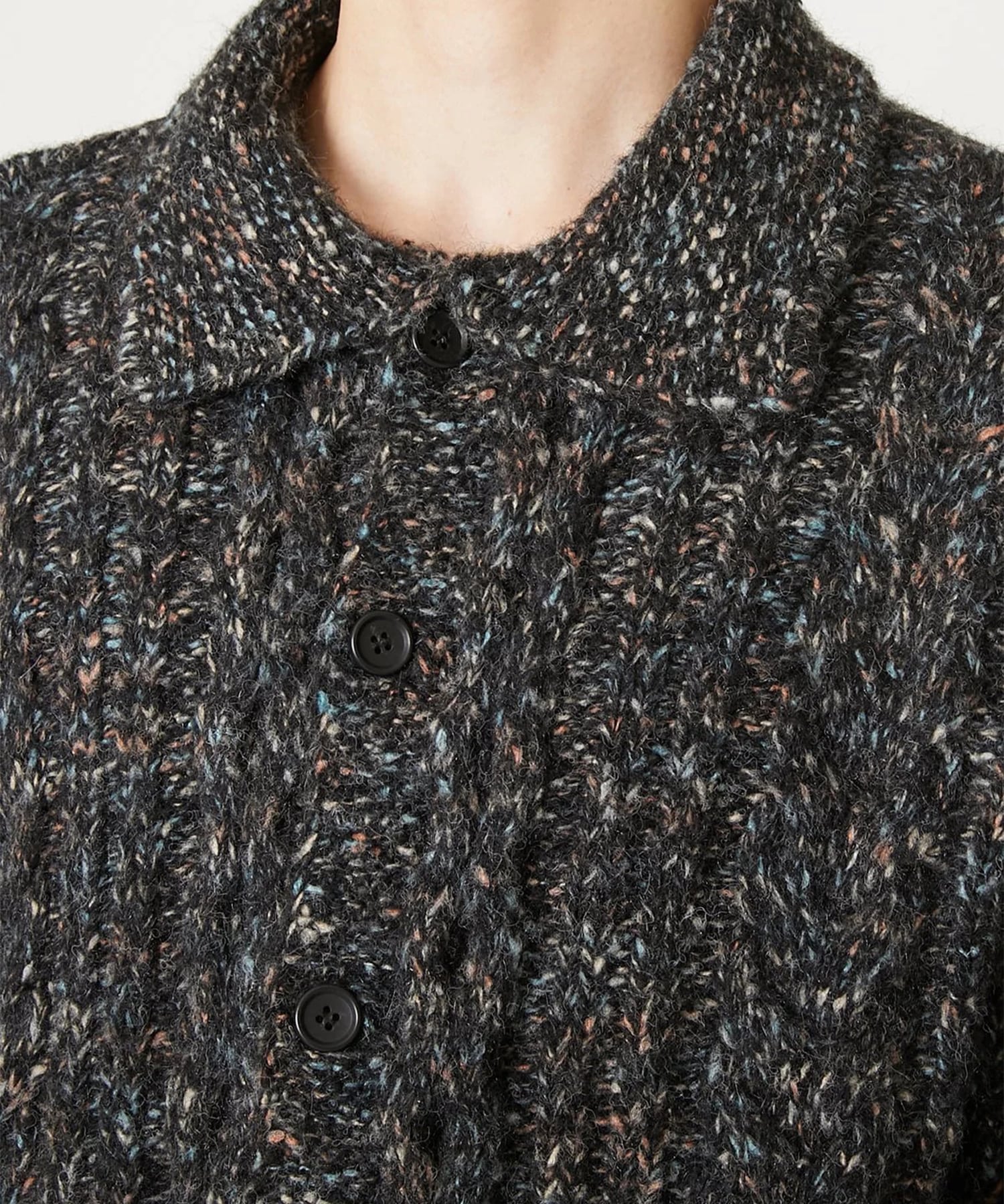 MULTICOLOR CABLE KNIT CARDIGAN TAAKK