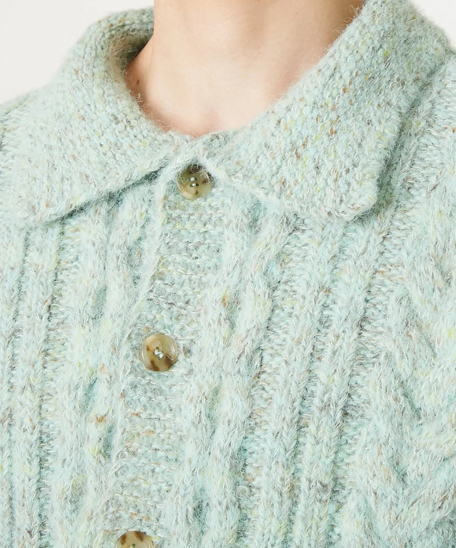 MULTICOLOR CABLE KNIT CARDIGAN TAAKK