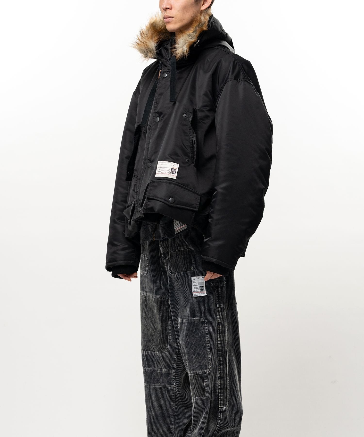 BOTTOM FOLDED HOODED BL Maison MIHARA YASUHIRO
