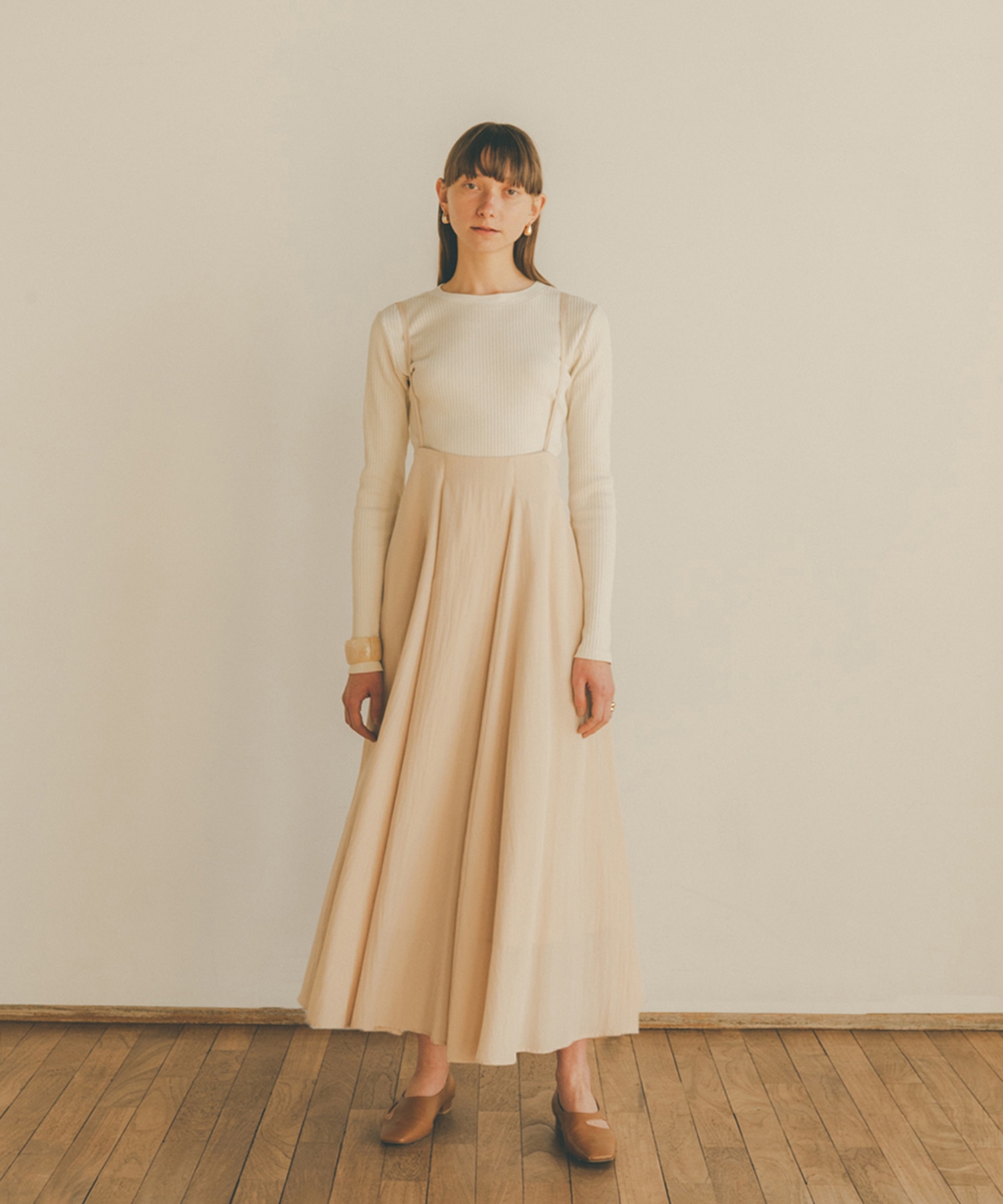 バックオープンリブトップス 12105-1082(1 IVORY): CLANE: WOMENS