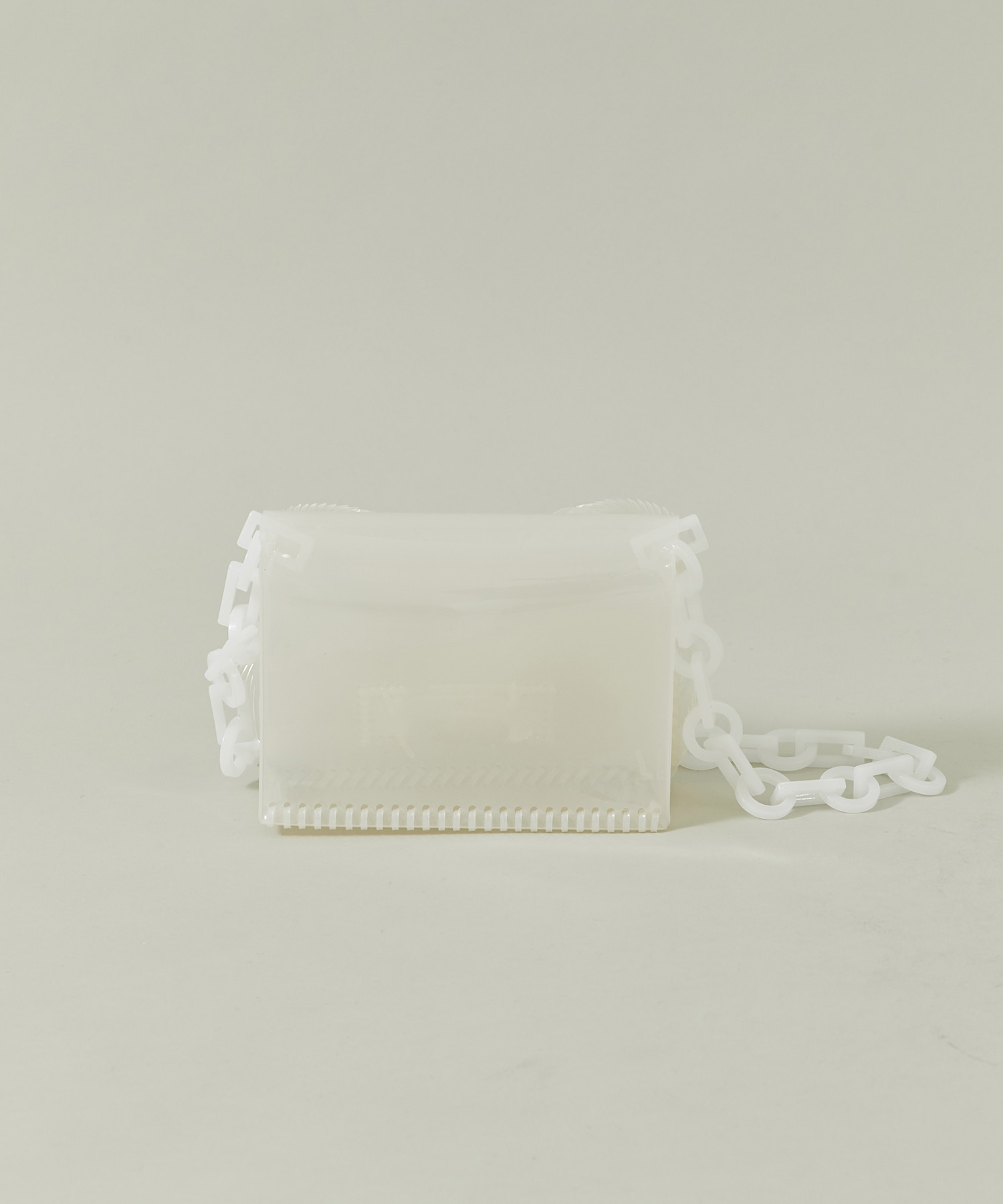 Mame Kurogouchi PVC mini チェーン バッグ ホワイト - ショルダーバッグ