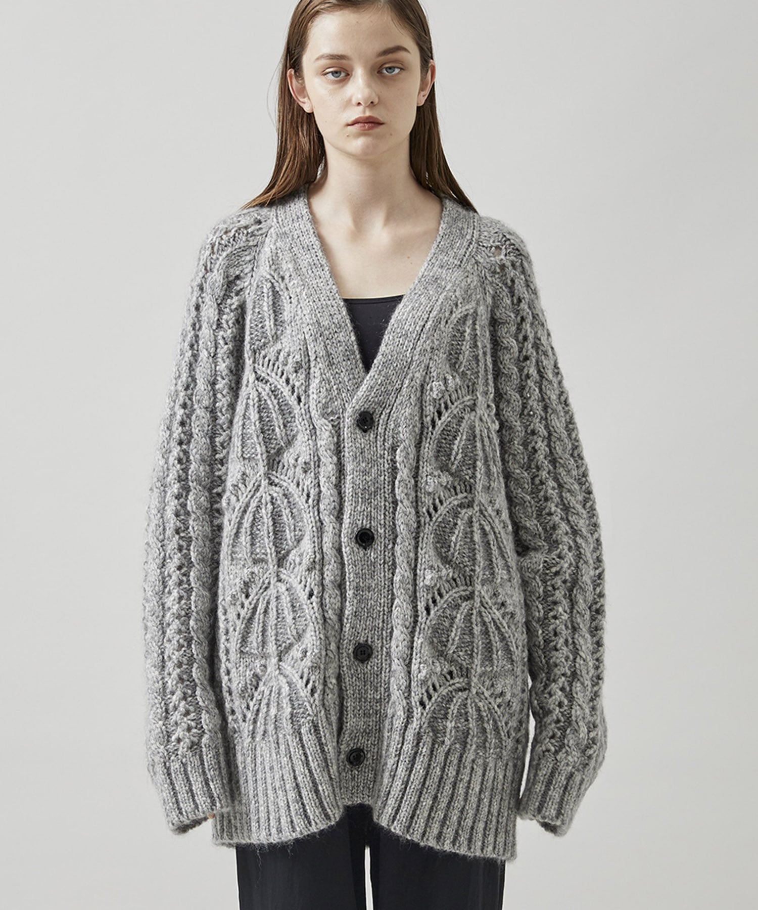 mohair grey cardigan