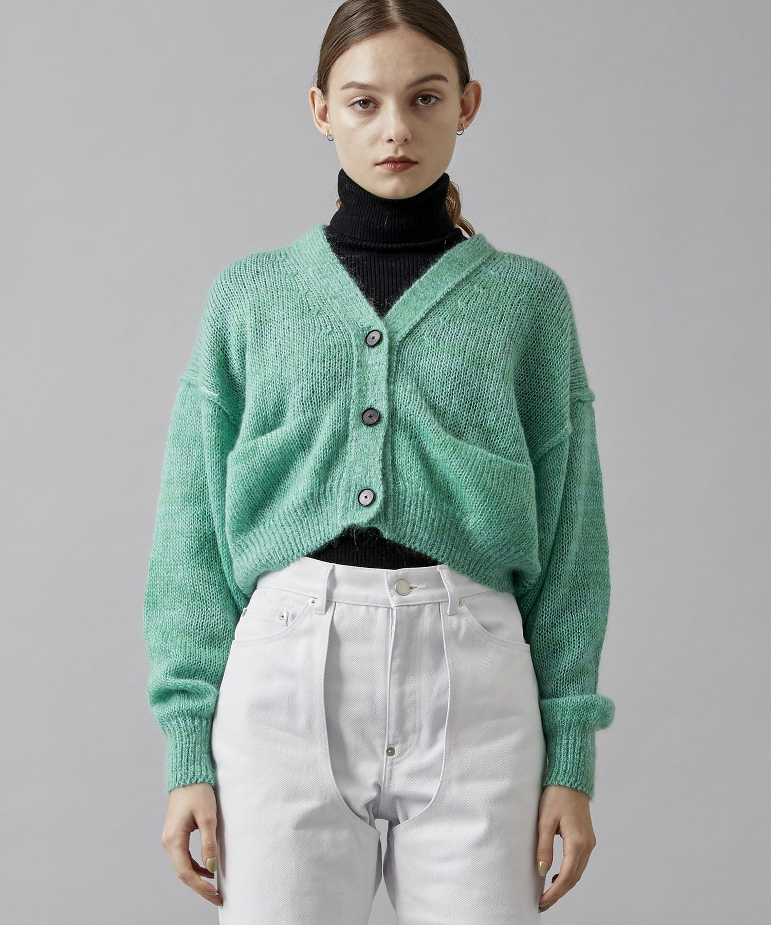 JANE SMITH MOHAIR V NECK KNIT - ニット/セーター