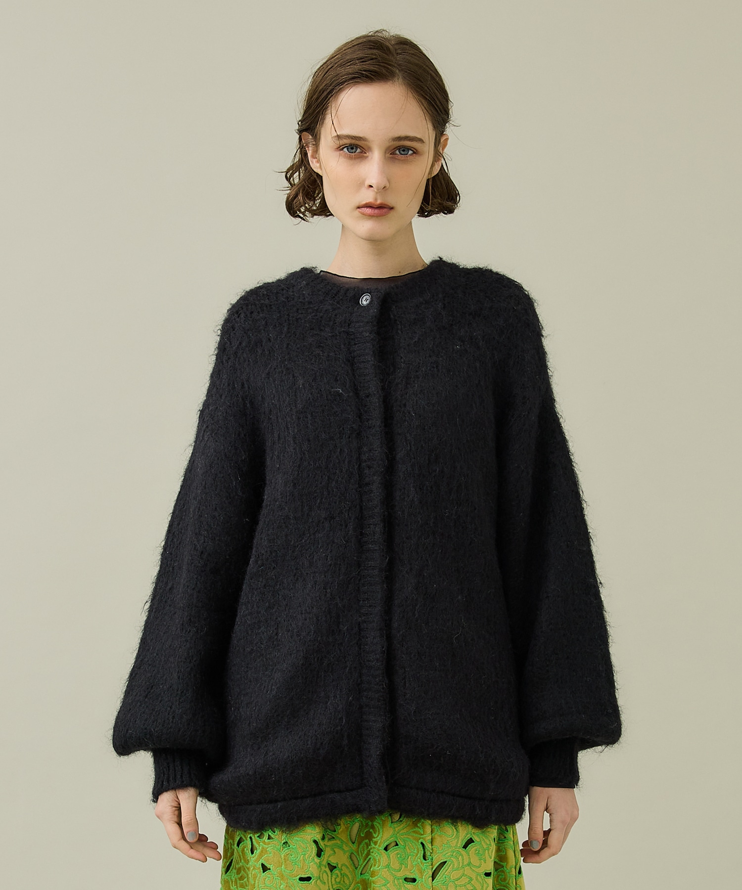 AMERI 2WAY MOHAIR SHAGGY KNIT-