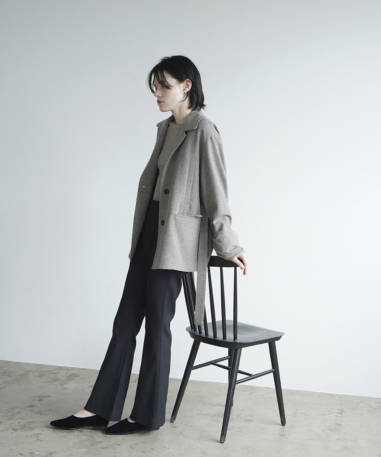 CENTER LINE BOOTS CUT PANTS(0 BLACK): CLANE: WOMENS｜ STUDIOUS ONLINE公式通販サイト
