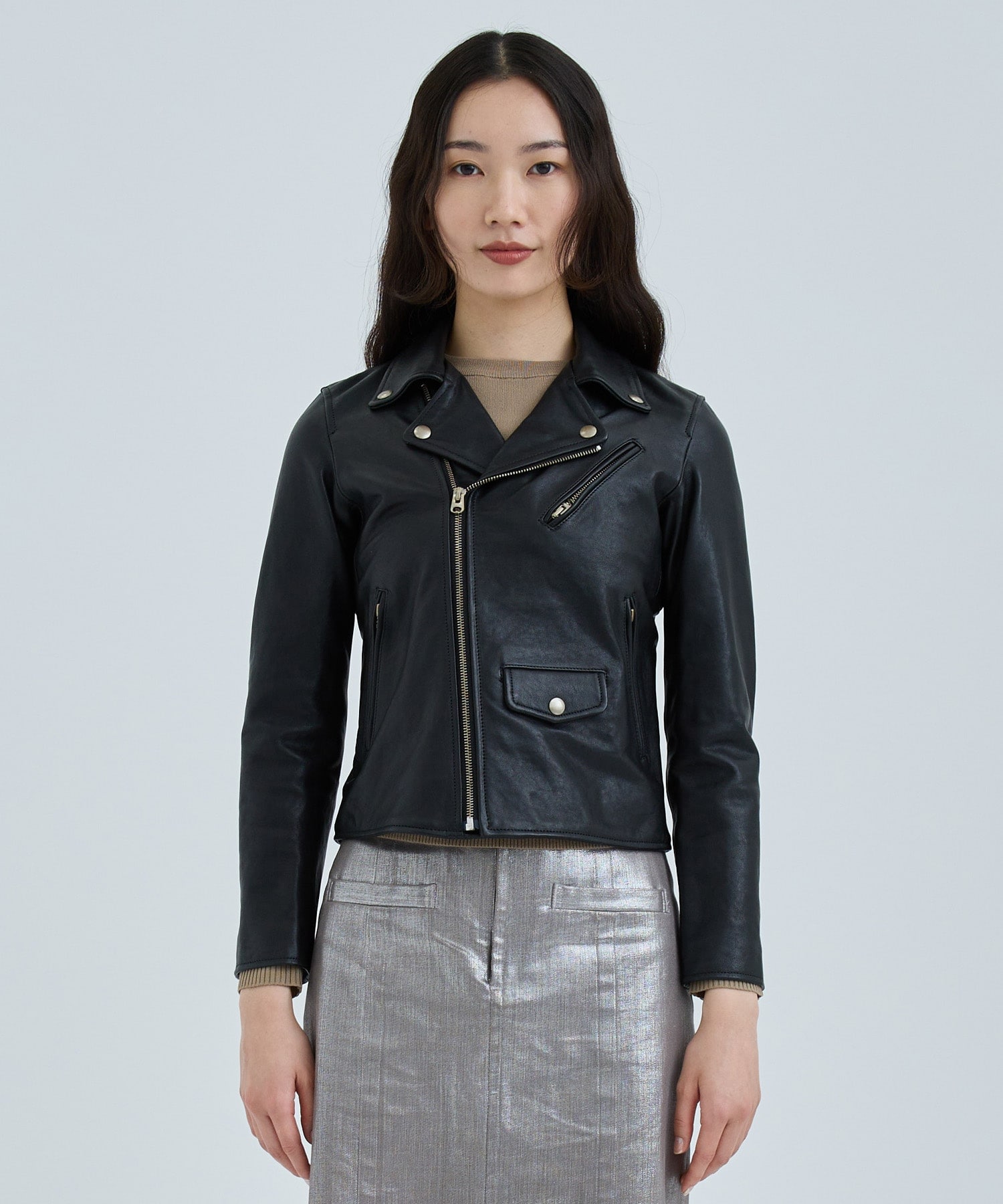 逆の出品物【vintage】leather riders jacket