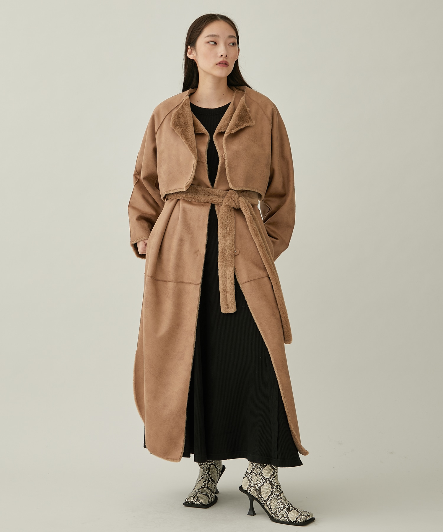 【AMERI】MANY WAY USEFUL BOA COATサイズ…M