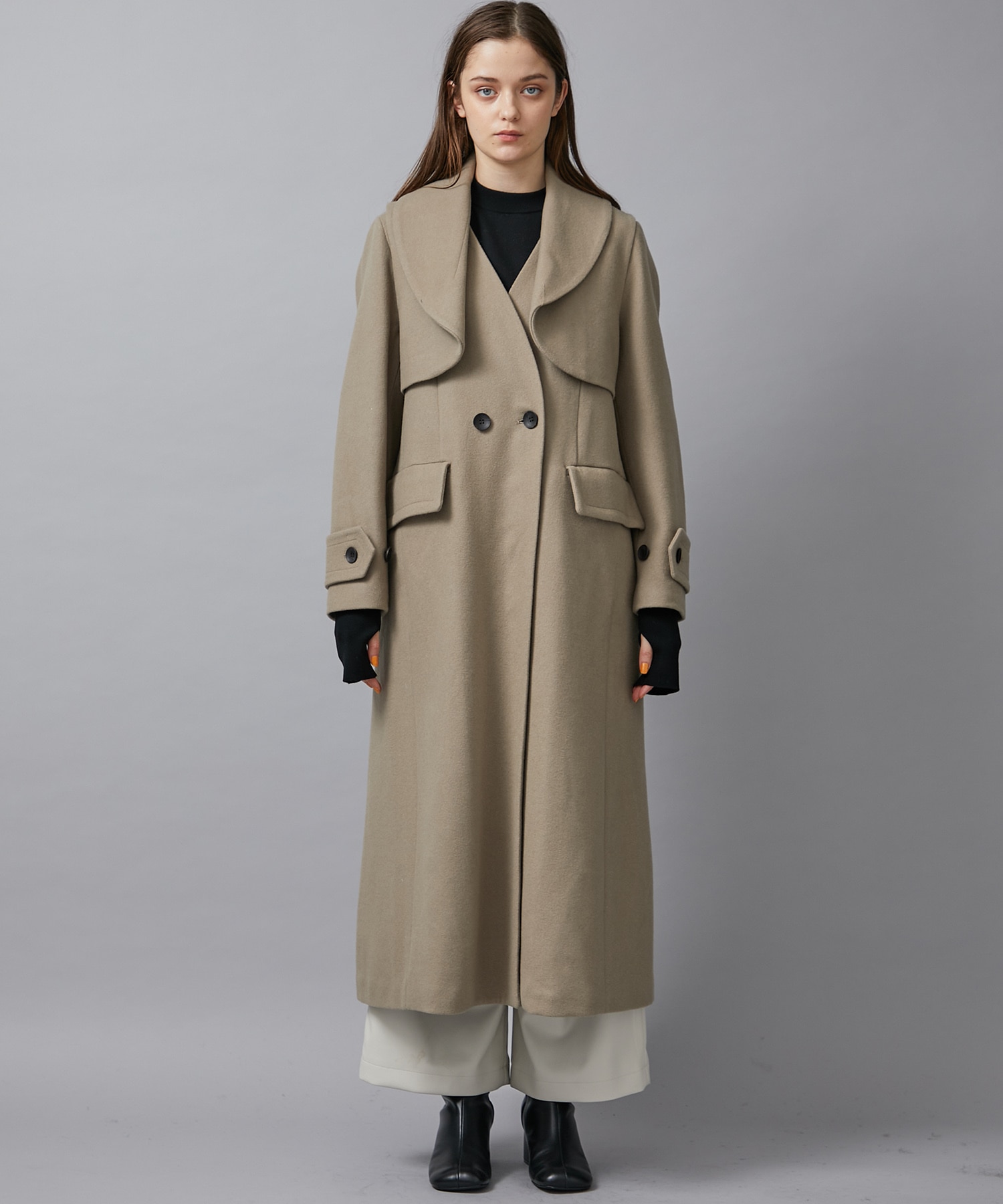 UND VEST SET WOOL COAT - ロングコート