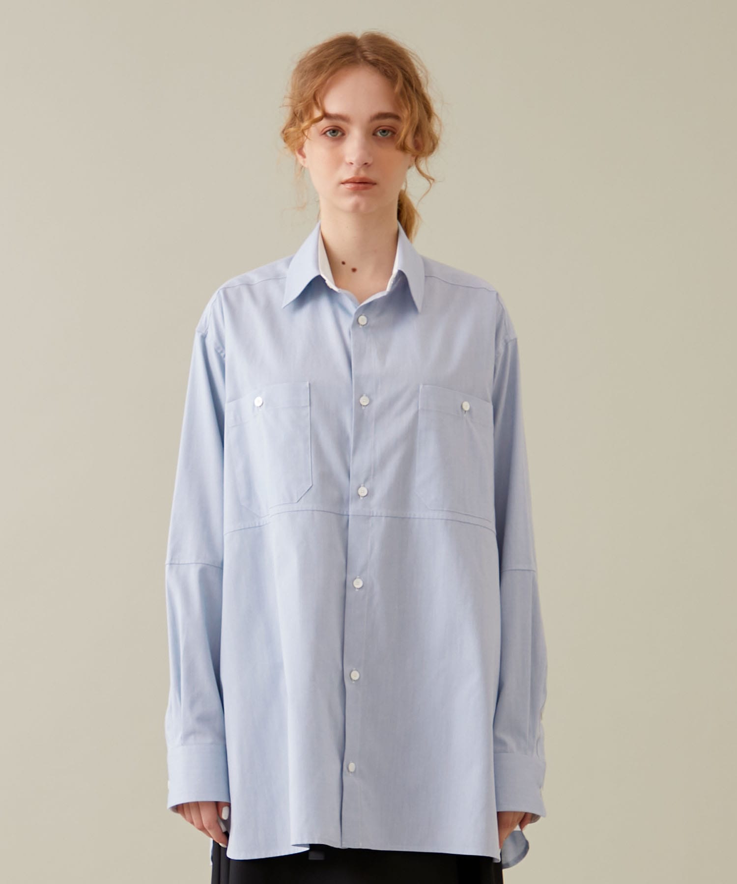 th taro horiuchi Oversized Shirt - ステンカラーコート