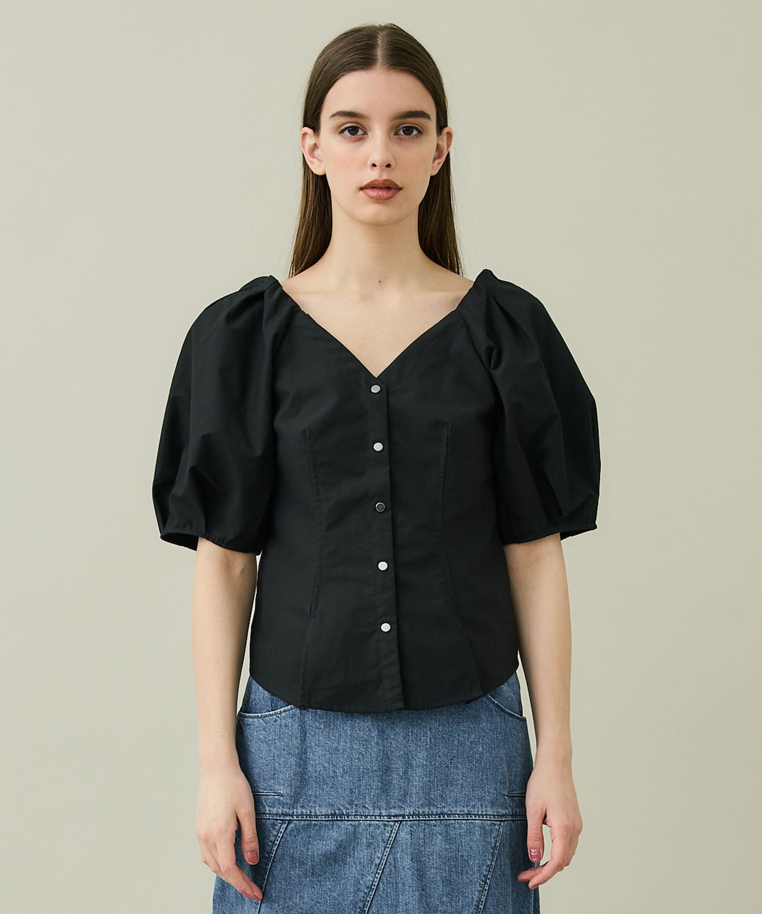 Two Fabric Combinated Blouse rito structure