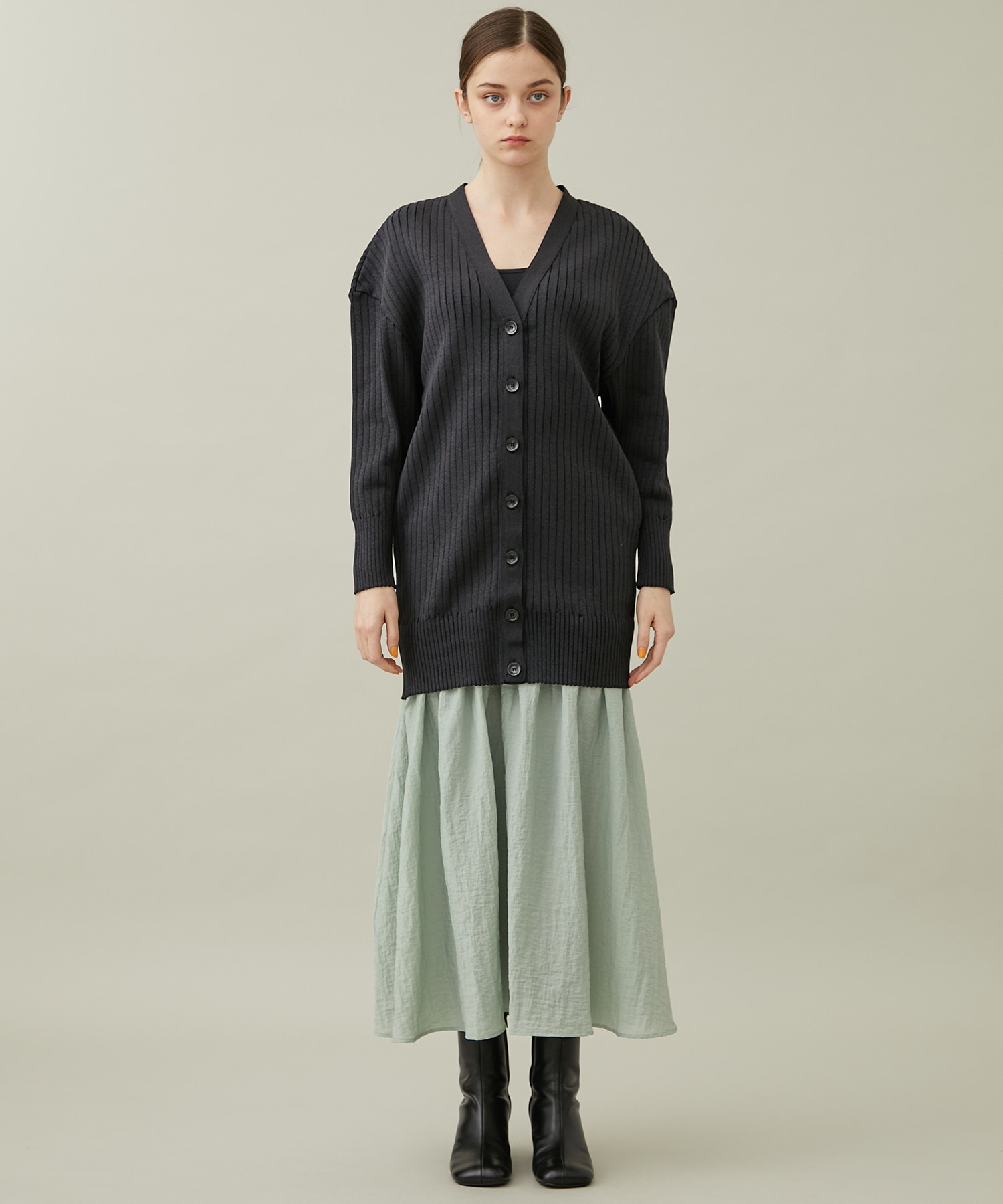 Luz combination cardigan dress GYGR AKIRANAKA