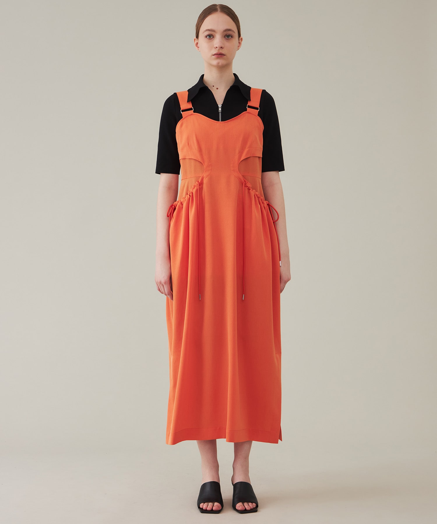 Gathered Hole Bare Dress UJOH