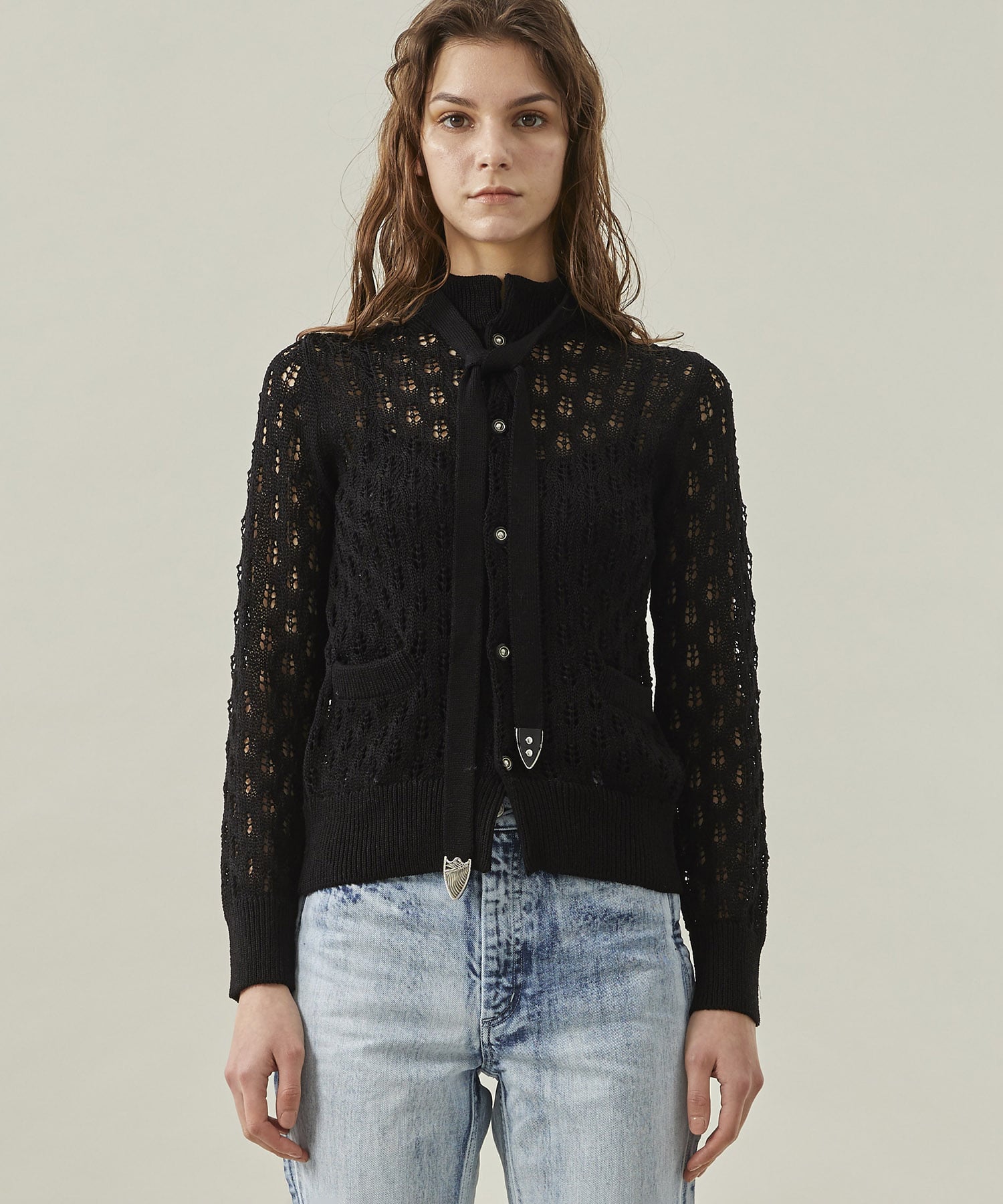 TOGA PULLA 【23SS】SHEER KNIT CARDIGAN | www.stylos.com.br