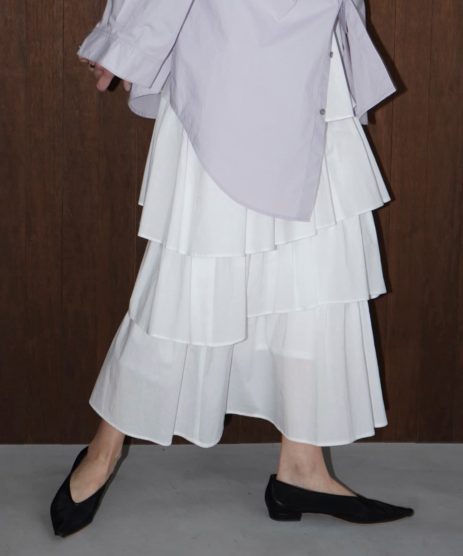 FRILL TIERED SKIRT0 WHITE: CLANE: WOMENS｜ STUDIOUS ONLINE公式