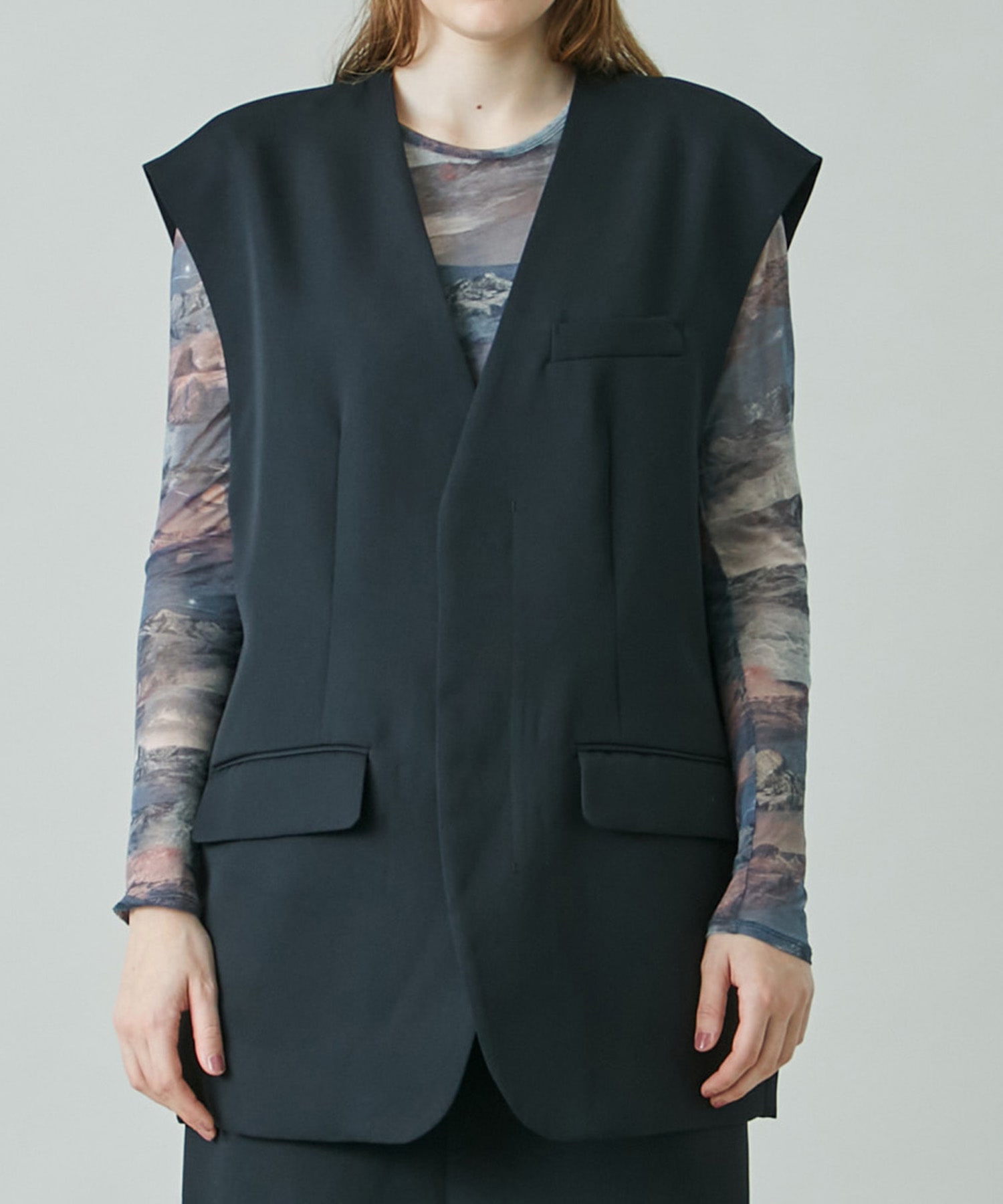 Paper wool sleeveless jacket 08sircus