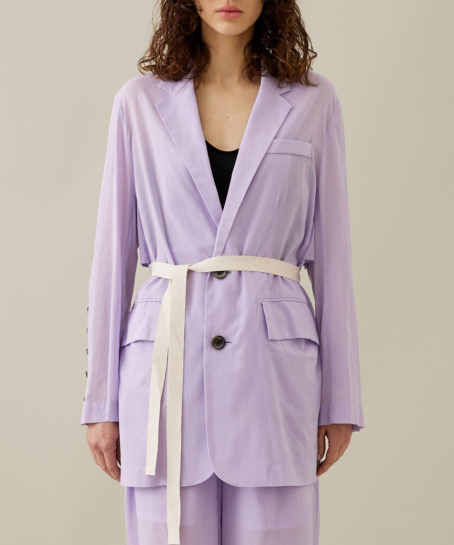 See-through Cotton Jacket(1 PURPLE): rito structure: WOMENS 