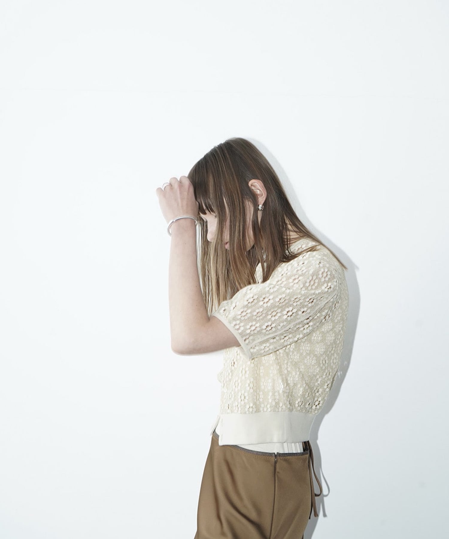 VINTAGE LACE MINI PUFF CARDIGAN(1 IVORY): CLANE: WOMENS｜ STUDIOUS