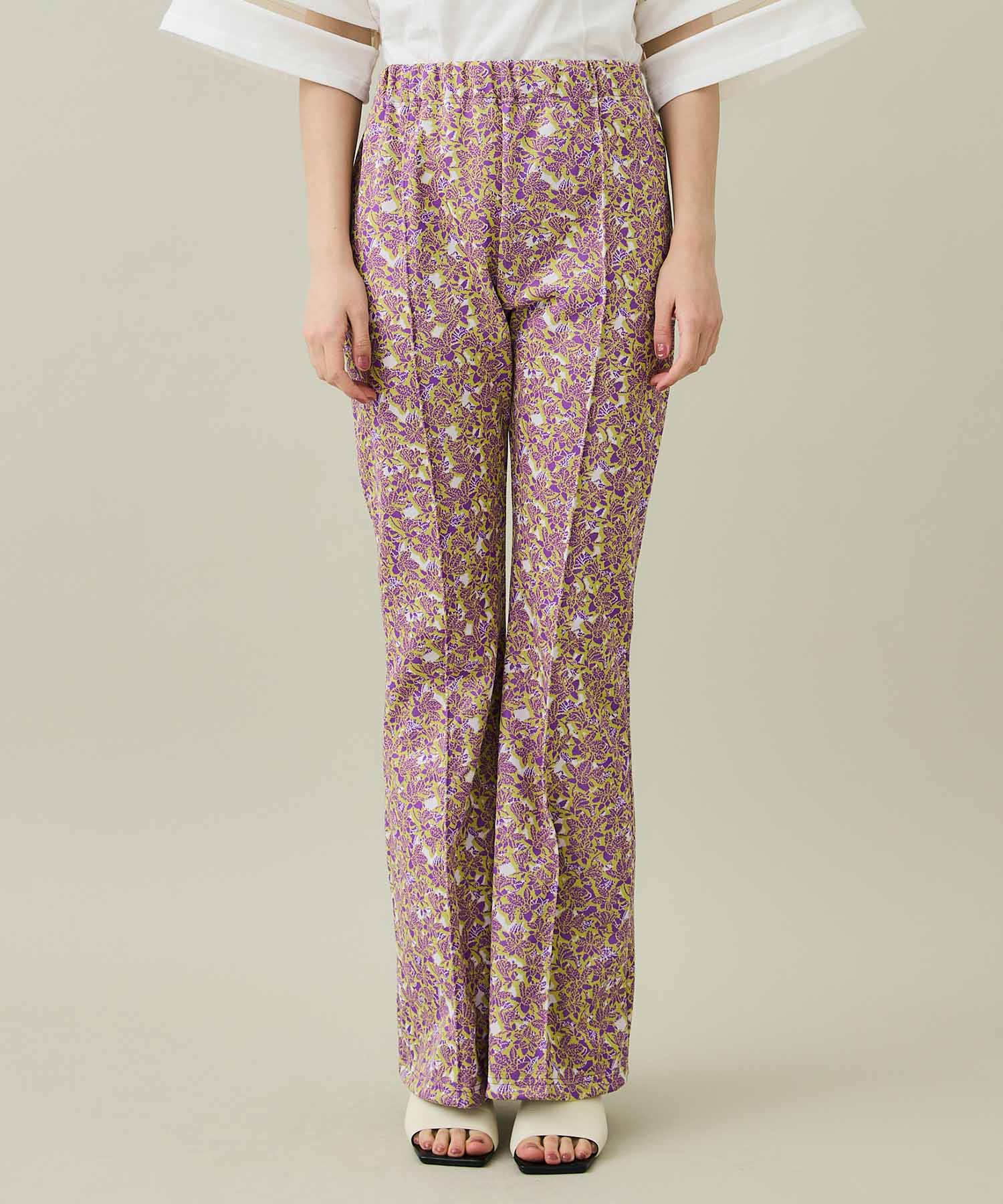 FUMIE TANAKA flower jacquard pants-