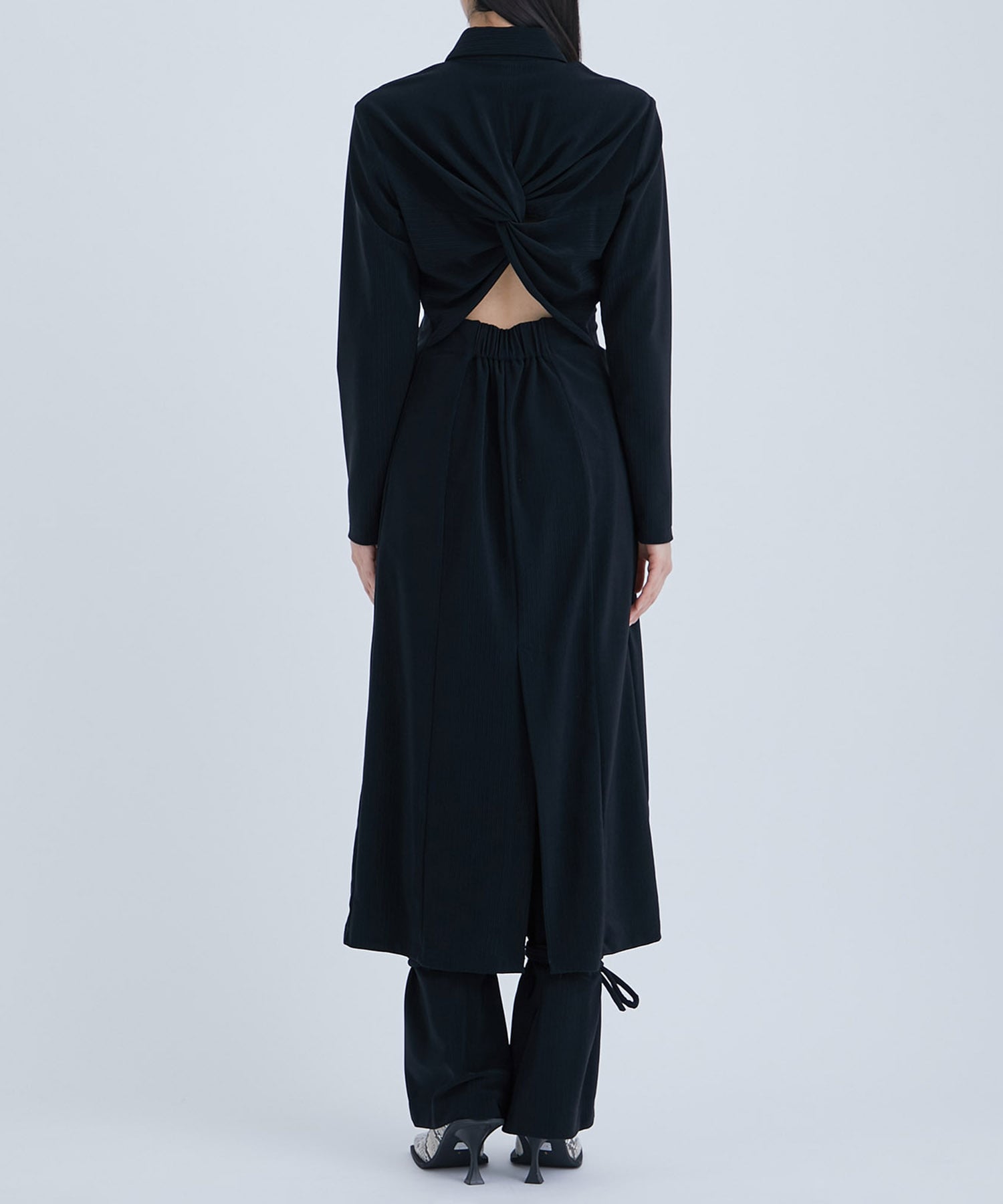 Back Twisted Dress(1 BLACK): STUDIOUS: WOMENS｜ STUDIOUS ONLINE 