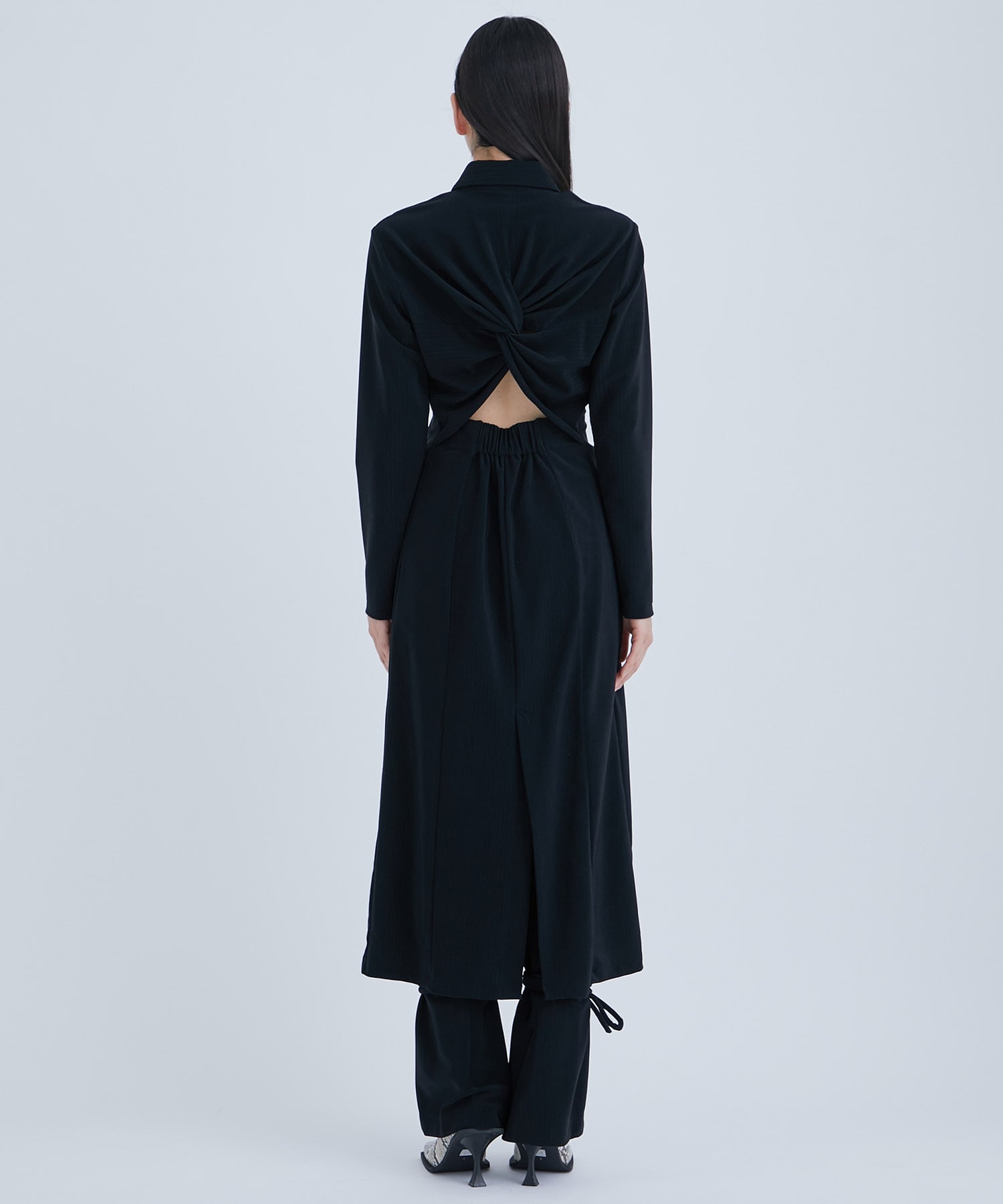 Back Twisted Dress(1 BLACK): STUDIOUS: WOMENS｜ STUDIOUS ONLINE 