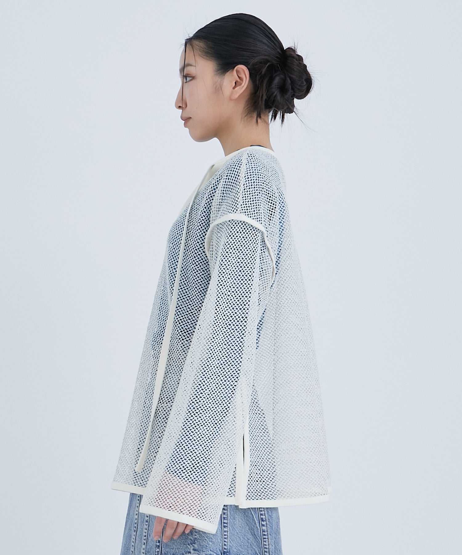 Oversized Mesh Pullover(FREE IVORY): STUDIOUS: WOMENS｜ STUDIOUS